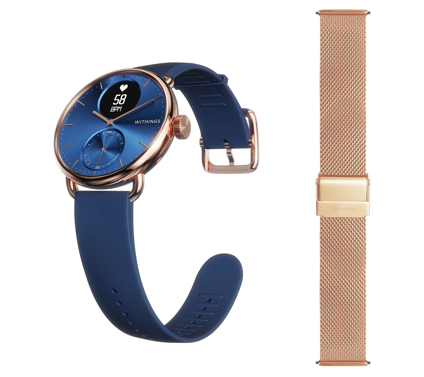Withings ScanWatch Hybrid 38mm Smartwatch with Additional Band