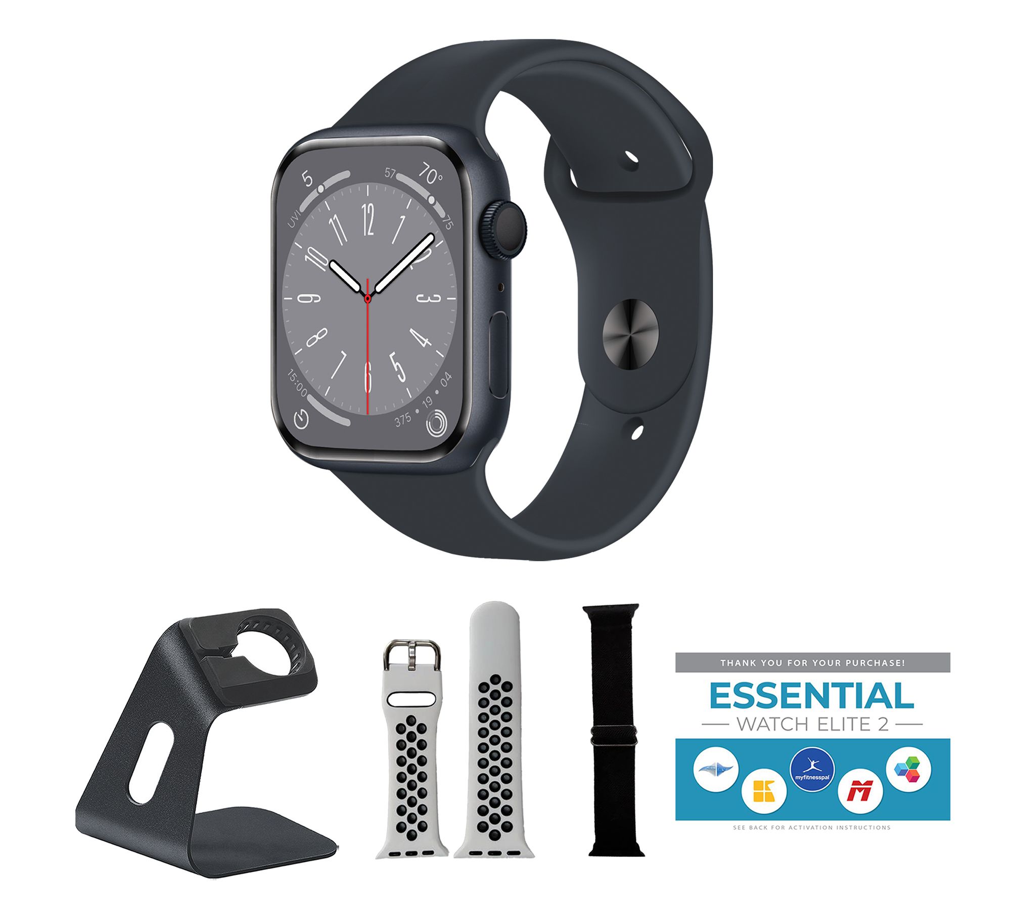 Apple Watch Series 9 41mm M L GPS Smartwatch with Accessories QVC