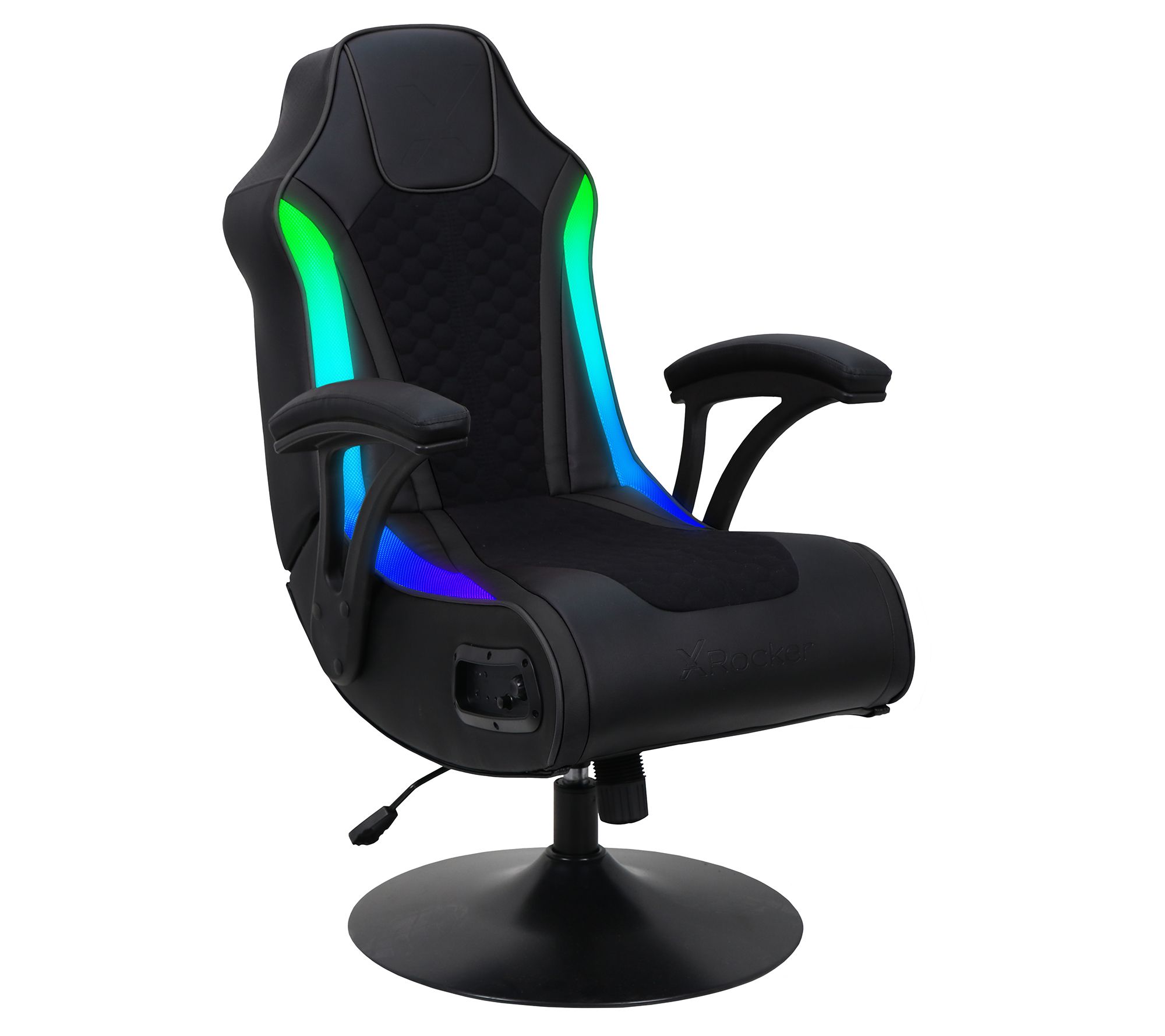 X Rocker Pedestal LED Bluetooth Audio Gaming Chair with Subwoofer