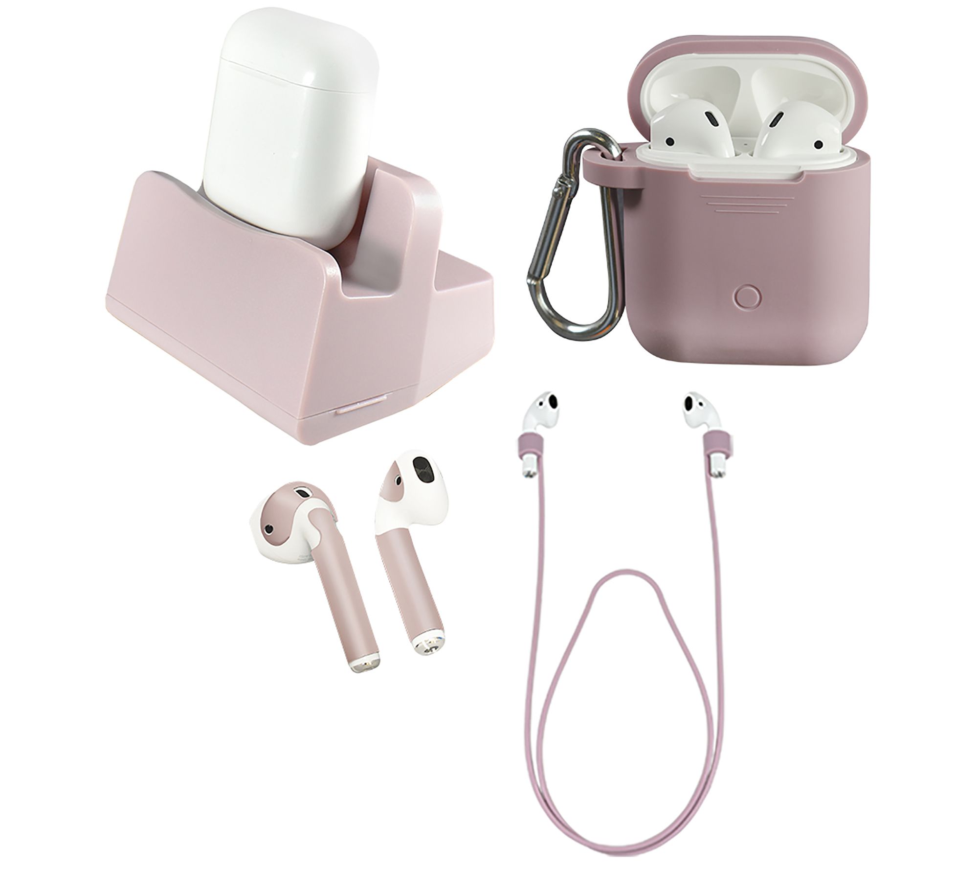 Apple Airpods with Wireless Charging Case and Accessories Bundle - QVC.com