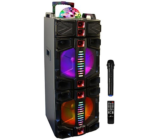 beFree Sound Dual 12" Subwoofer Bluetooth Portable Party