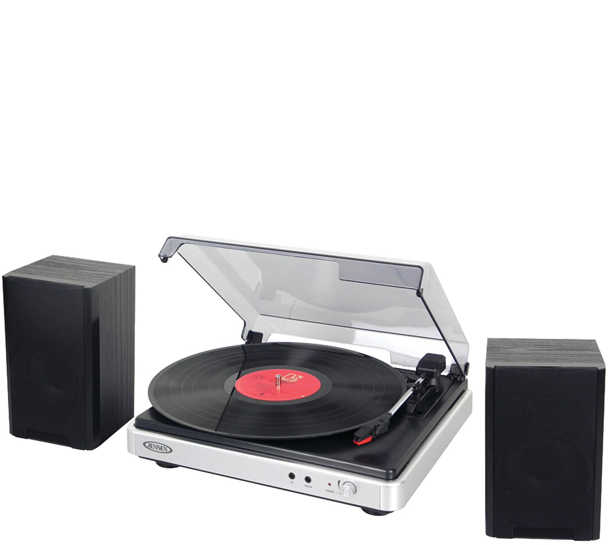 jensen record player with speakers