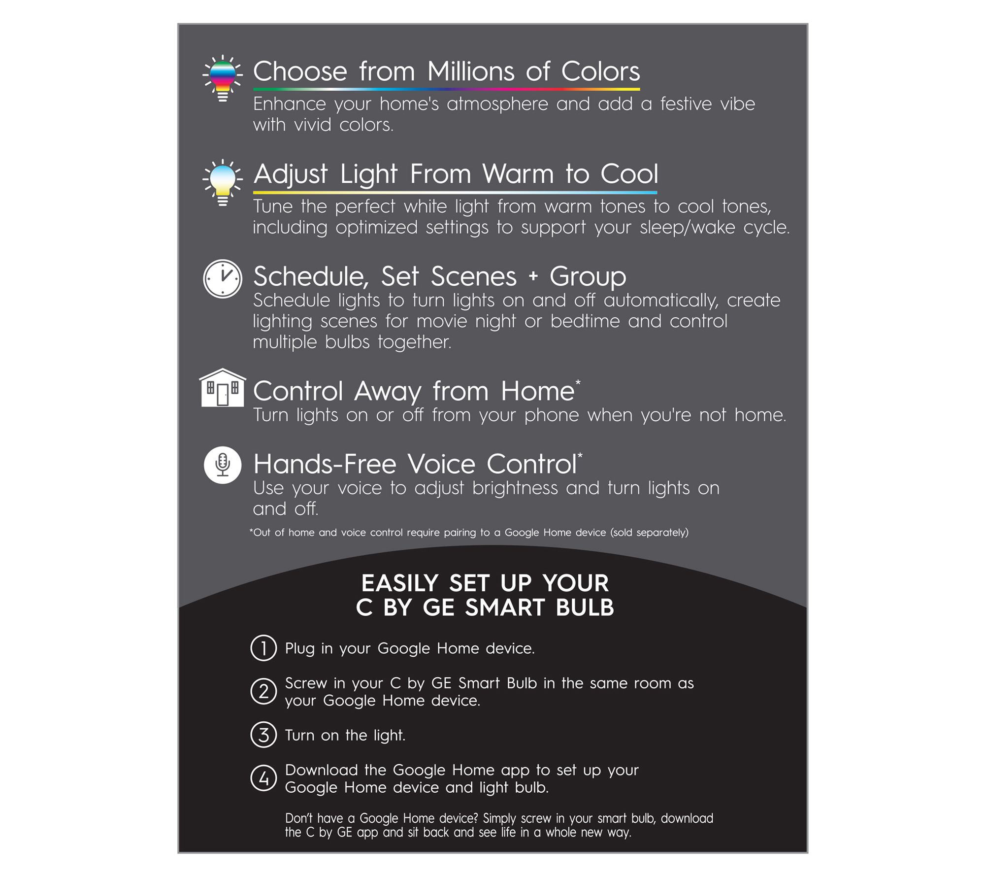 C by GE CLife Full Color BR30 Smart LED Bulb