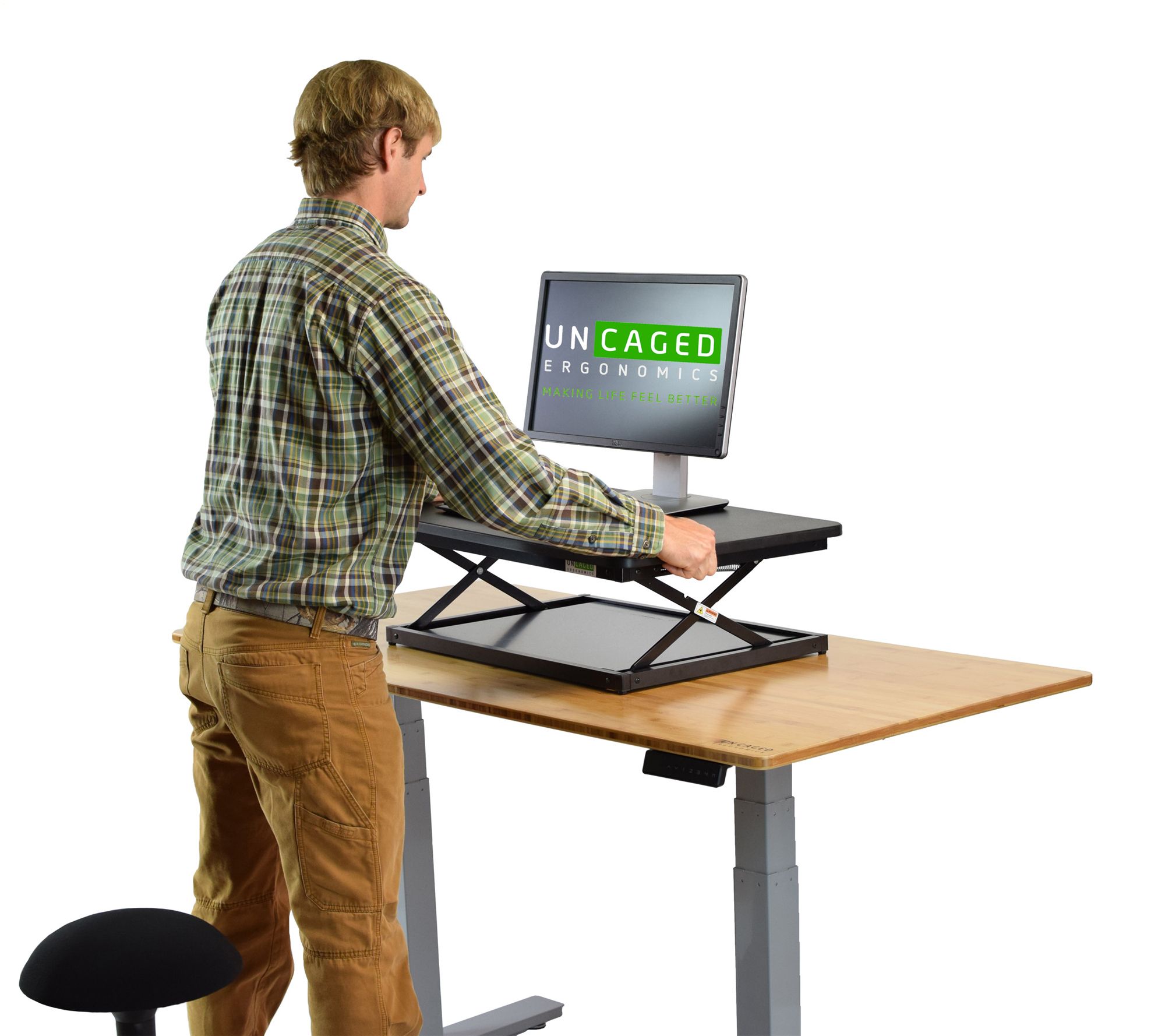 Uncaged Ergonomics CHANGEdesk MINI Standing Desk Converter - QVC.com