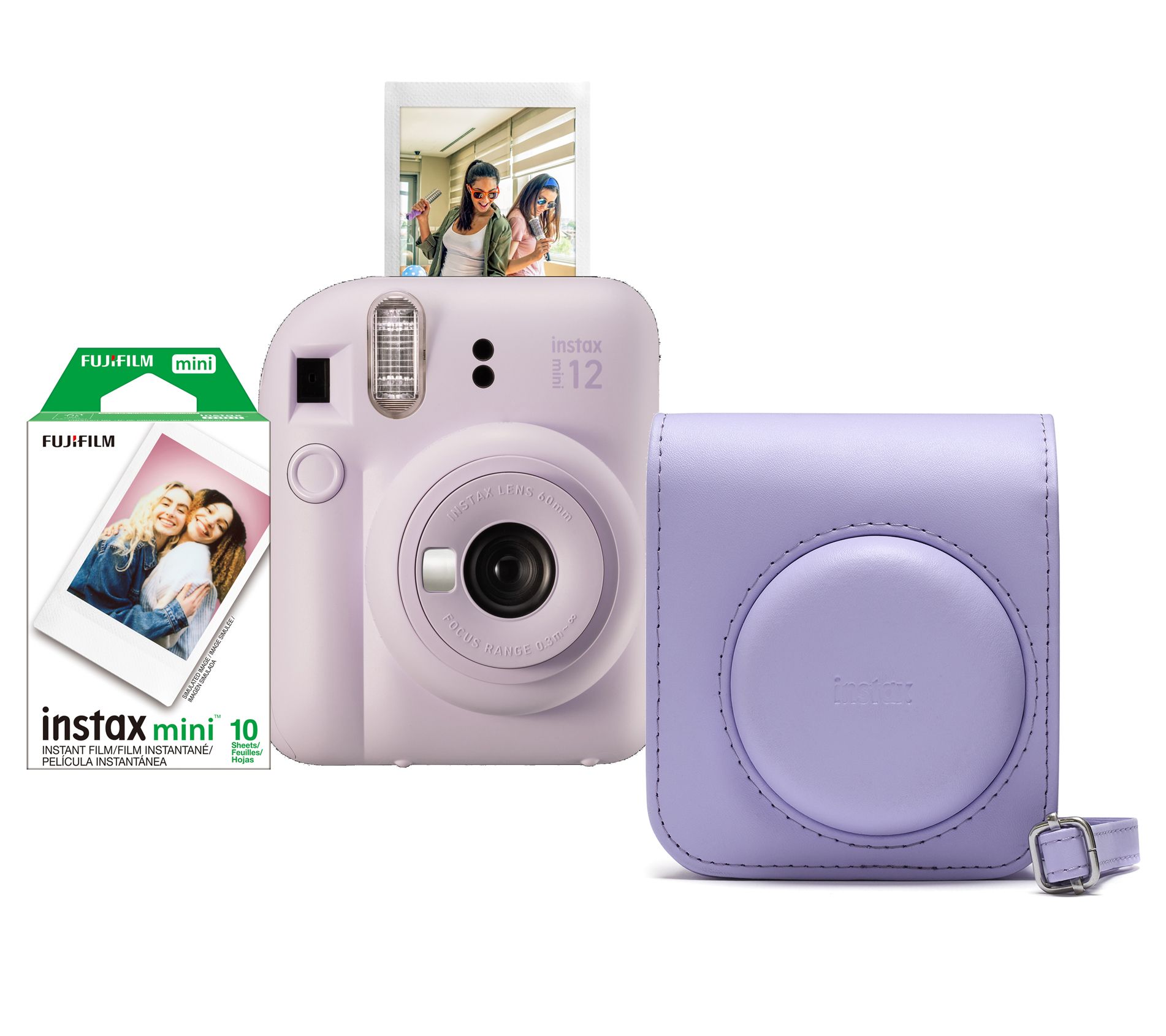 Fujifilm Instax Mini 12 Instant Camera with Carry Bag & 10 Film Sheets ...