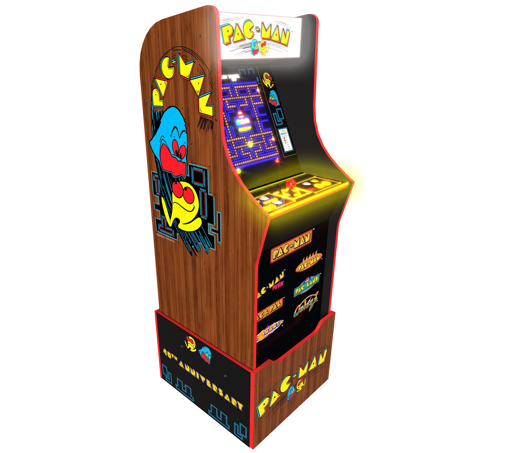 Arcade1Up 40th Anniv PacMan Special Edition with Riser/Stool - QVC.com