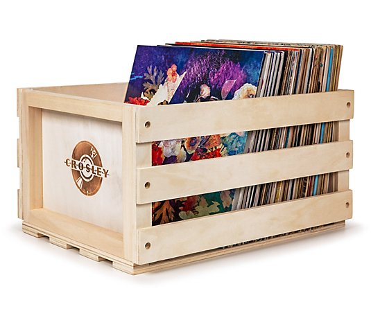 Crosley Record Storage Wood Crate