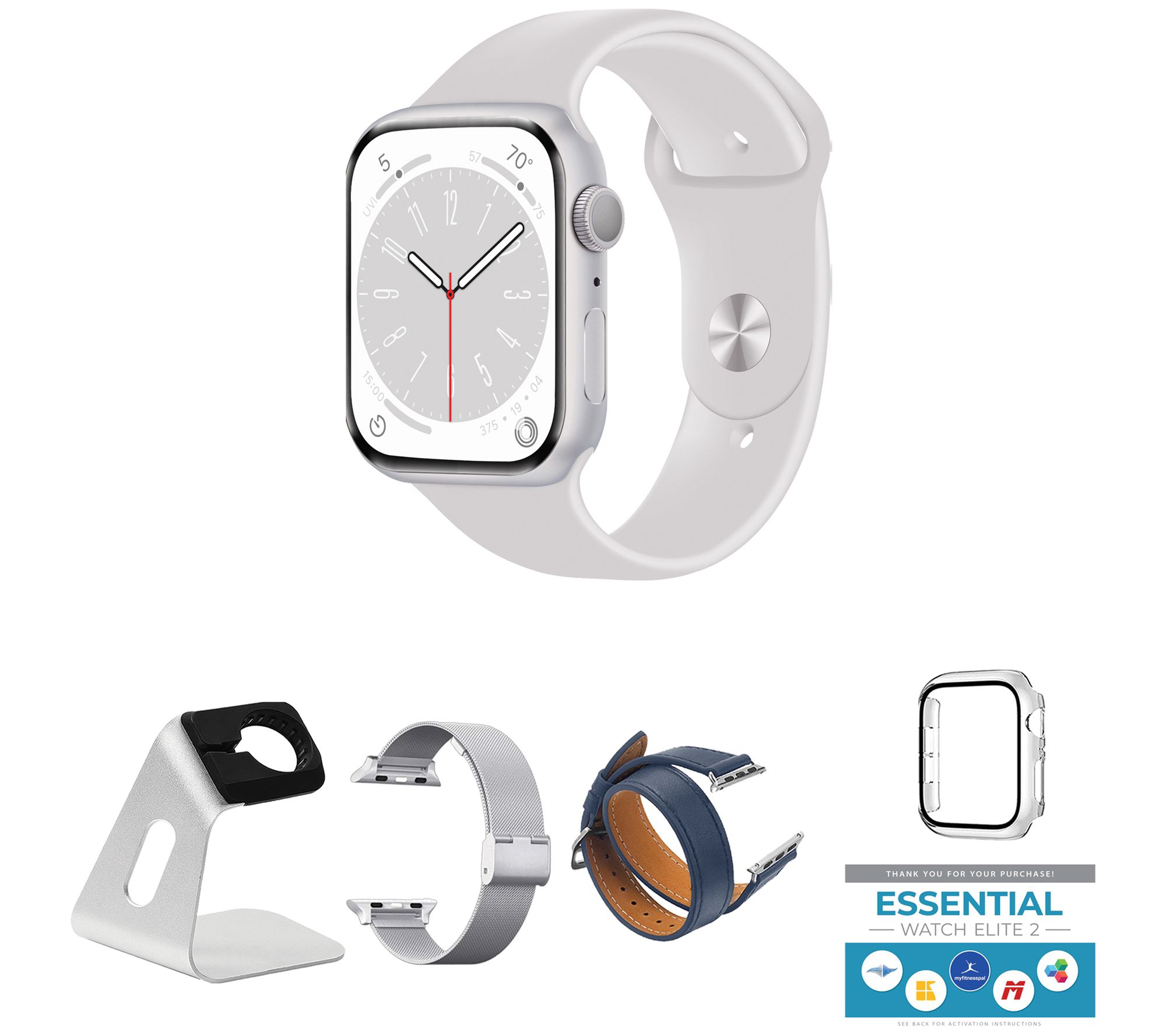 Apple Watch SE 2nd Gen GPS 40mm S/M with r and 2 Bands - QVC.com