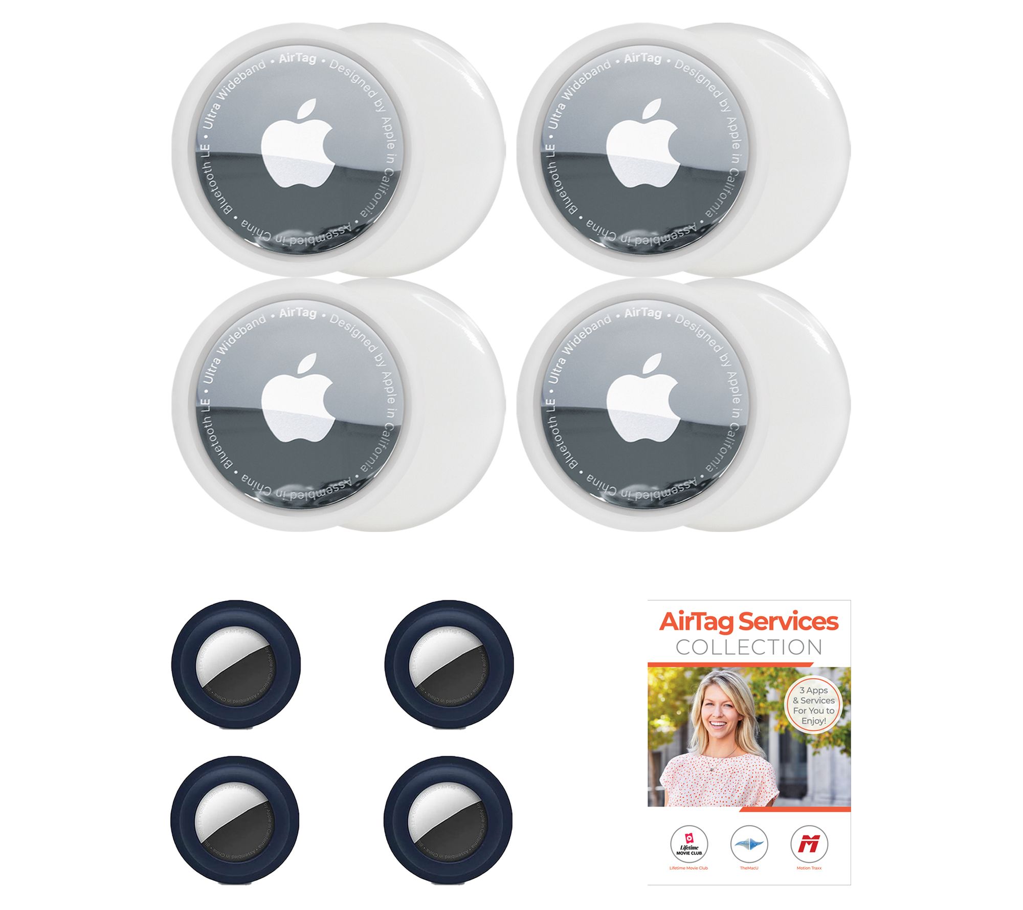 Apple AirTag 4-Pack with 4 Silicone Cases & Vouher