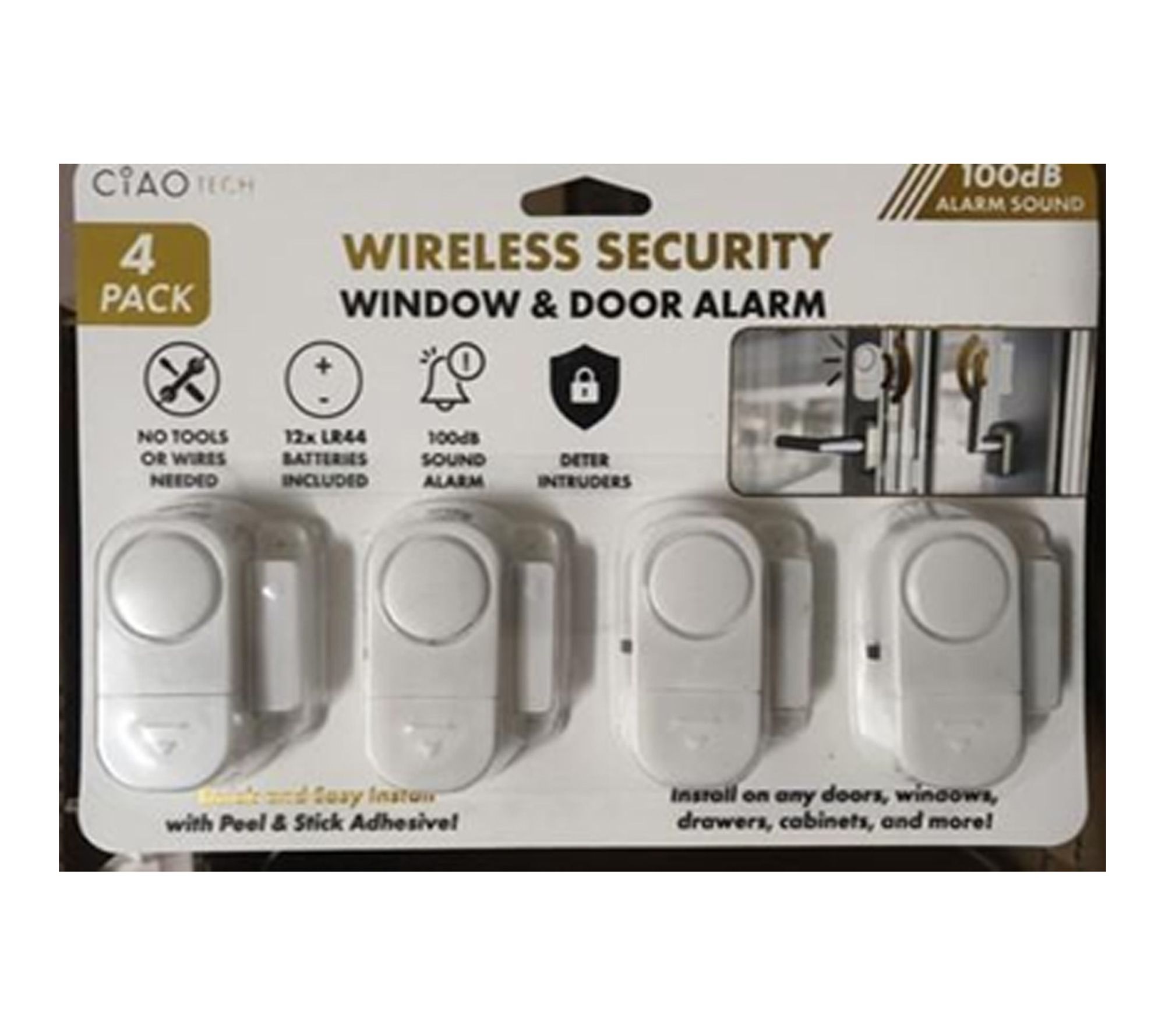 4 pack window door alarm