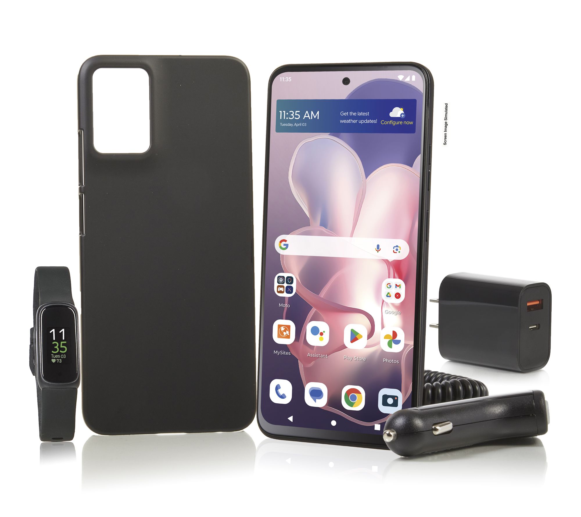 Tracfone Motorola Moto G 5G w/1500 T/T w/ Fitbit Inspire 3