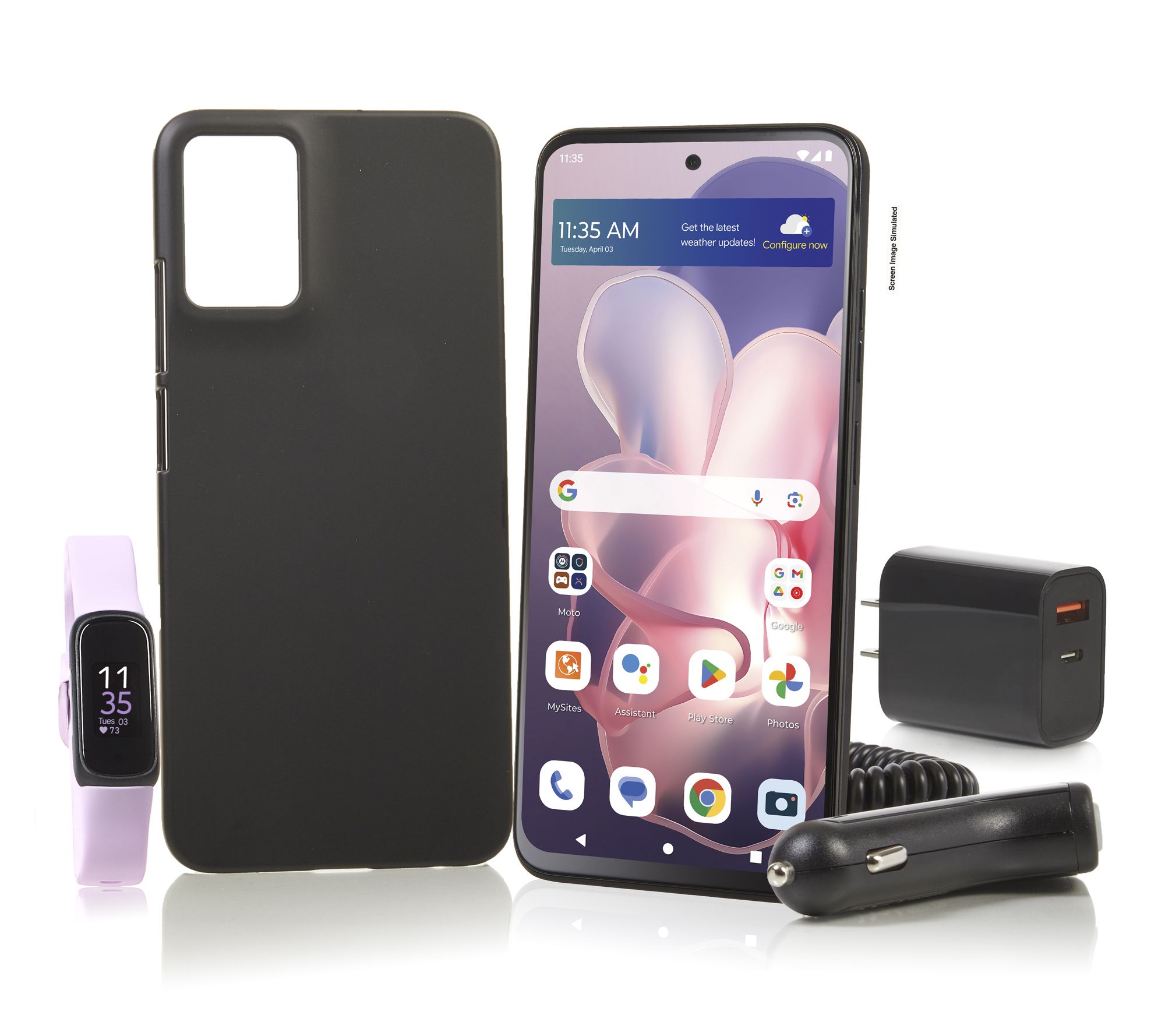 Tracfone Motorola Moto G 5G w/1500 T/T w/ Fitbit Inspire 3