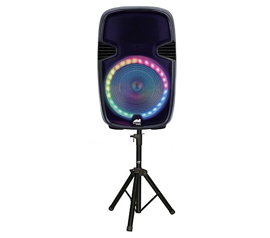 Naxa Portable 15" Bluetooth Party Speaker, Disco Light & Stand