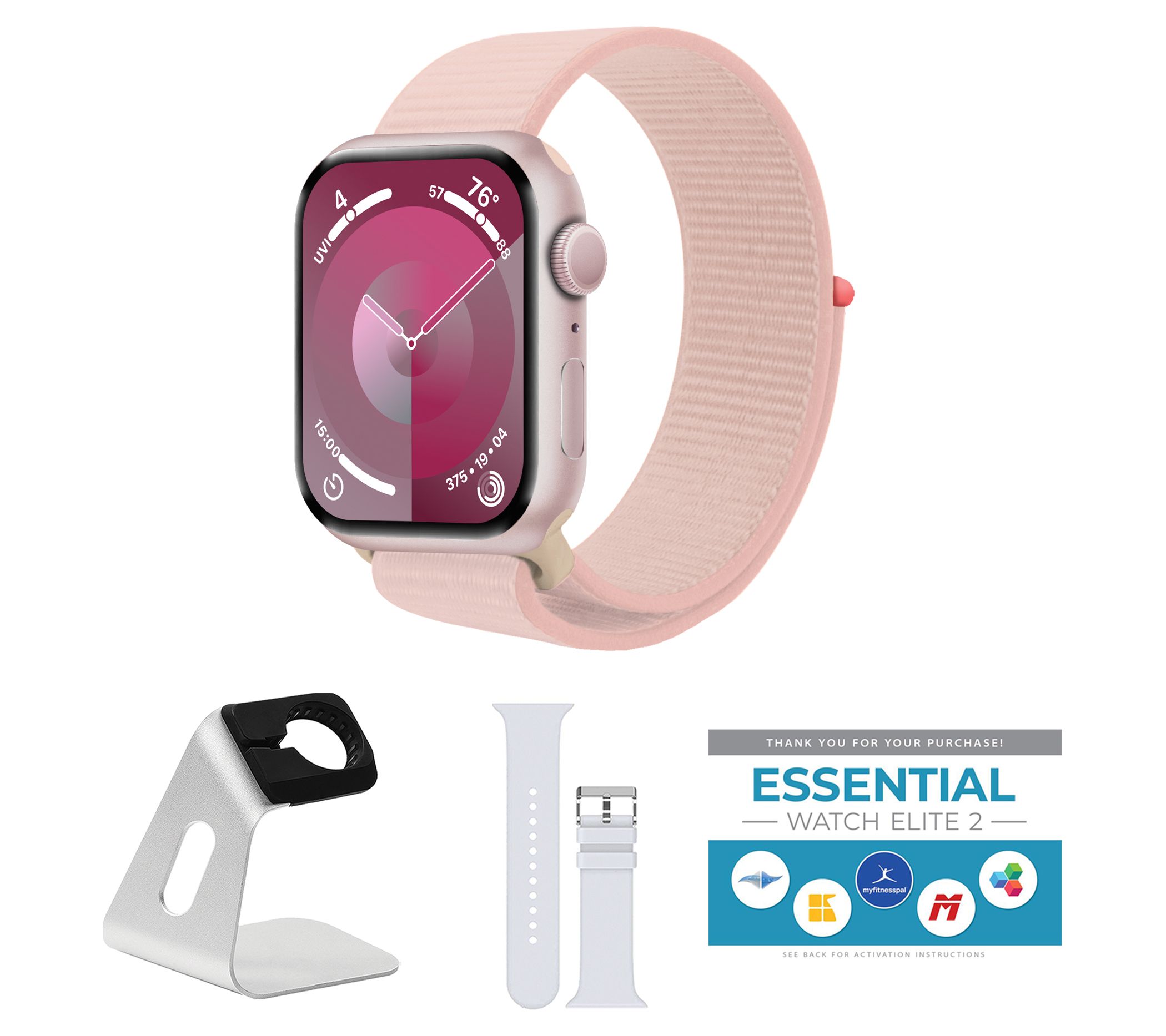 Apple Watch Series 9 GPS 45mm Sport Loop Bundle