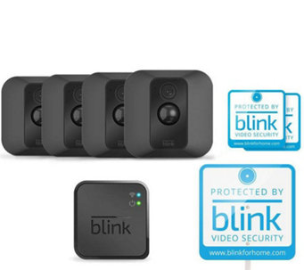 Blink XT 4-Pack Wire-Free HD Weatherproof Wi-Fi Cameras w/ Night Vision - E232442