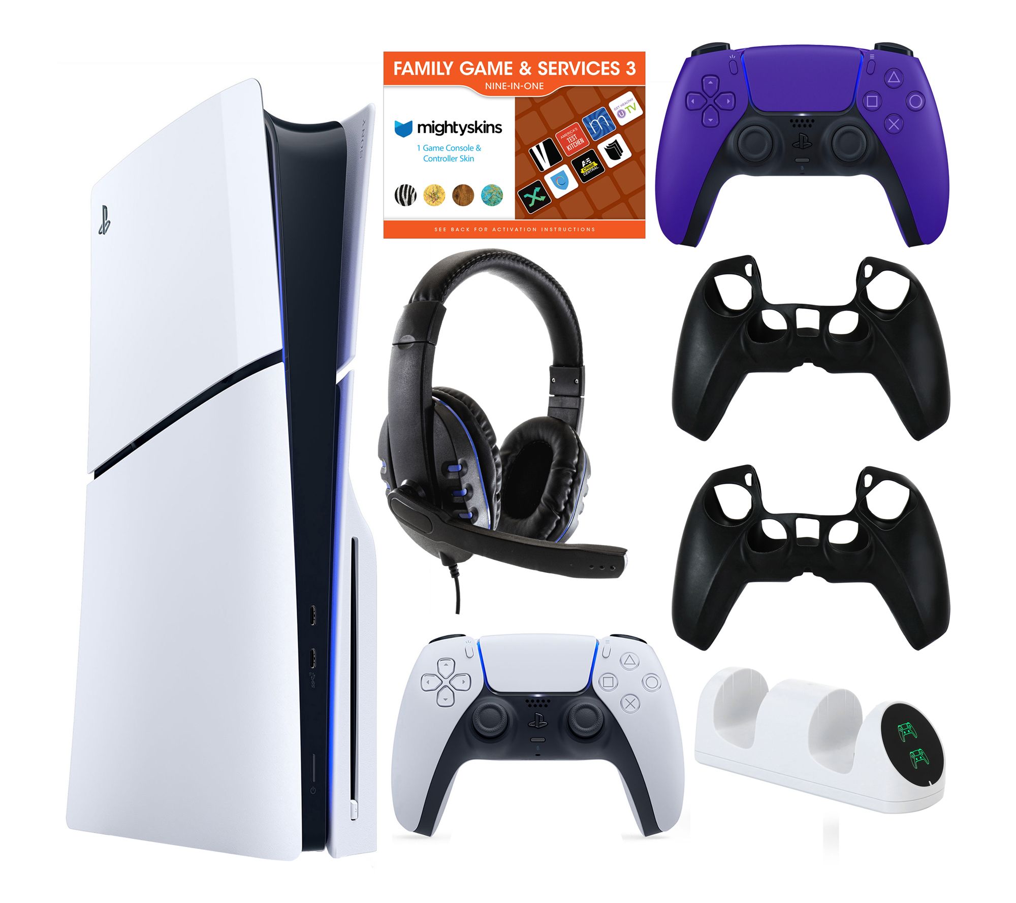 PS5 Slim Disc 1TB Console with Extra ControllerBundle