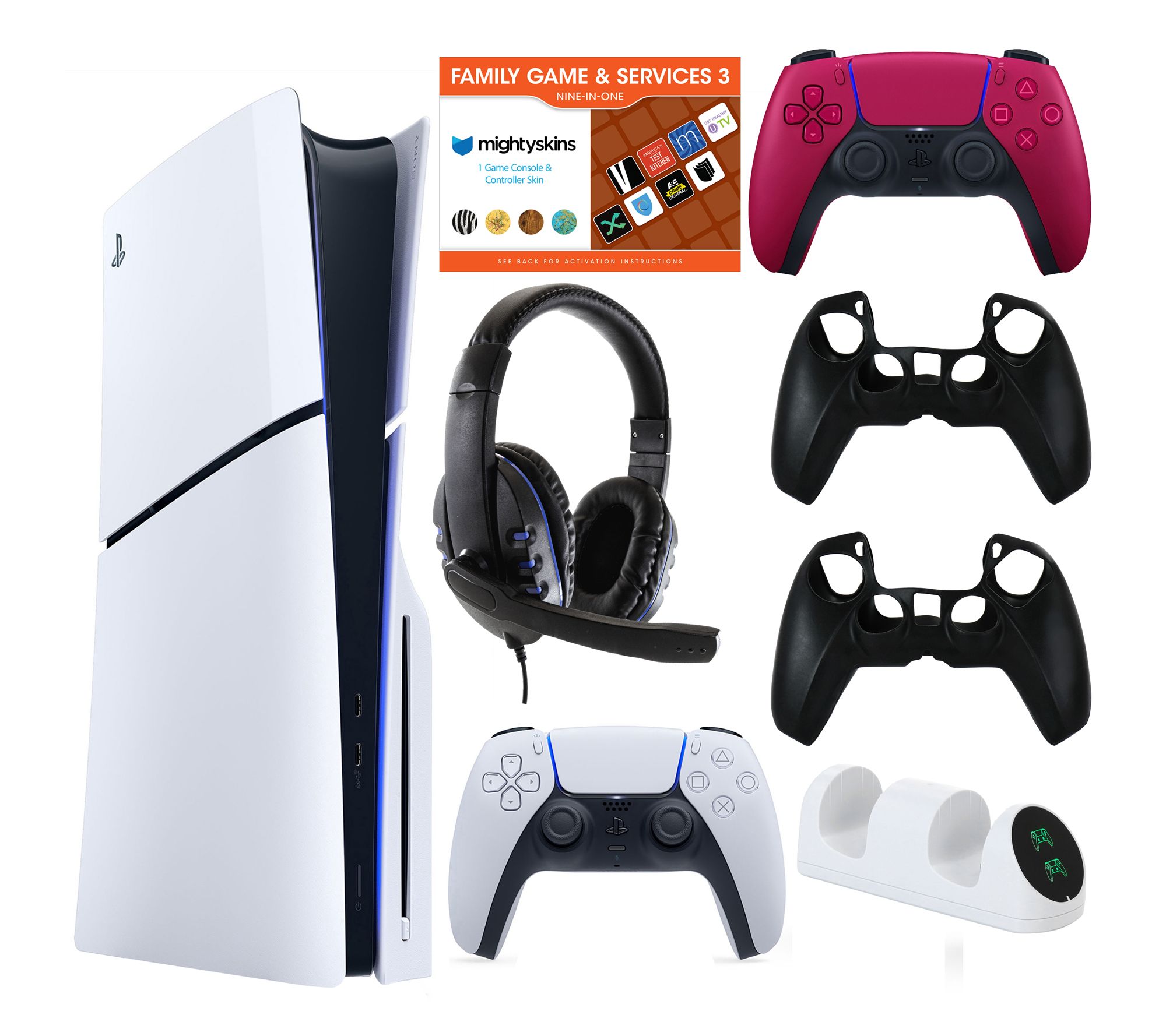 PS5 Slim Disc 1TB Console with Extra ControllerBundle