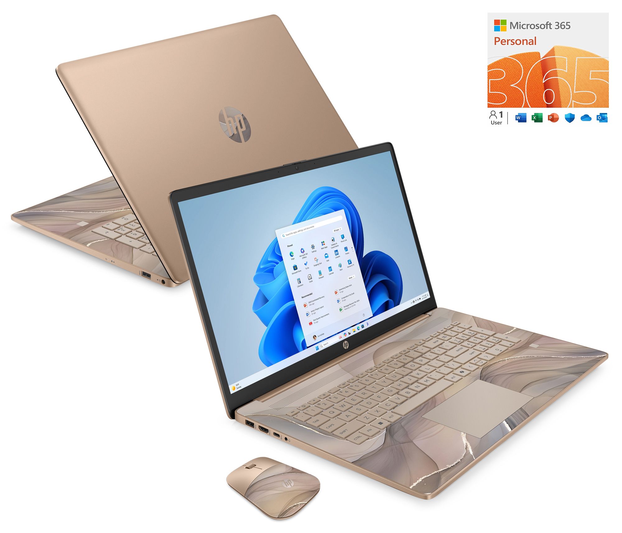  HP 17" Touch Laptop N100 4GB RAM 128 GB SSD w/ MS365