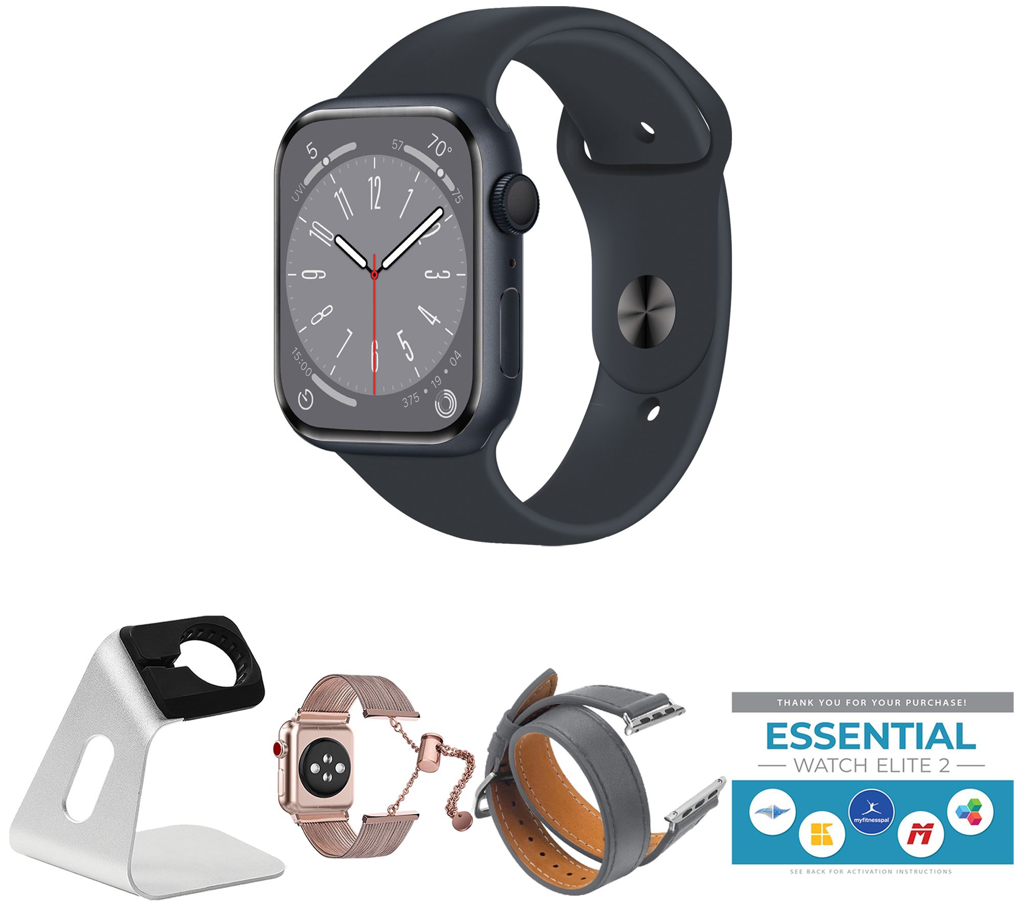 Apple Watch Series 8 45mm S/M GPS Smartwatch with Accessories