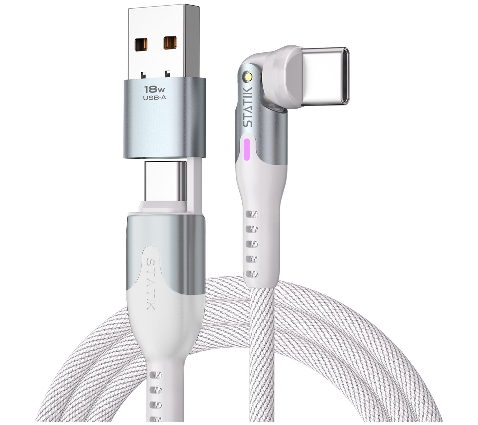 Statik PowerPivot Pro Nylon Braided 2m USB-C toUSB-C Cable