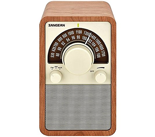 Sangean WR-15 Wooden AM/FM Tabletop Radio