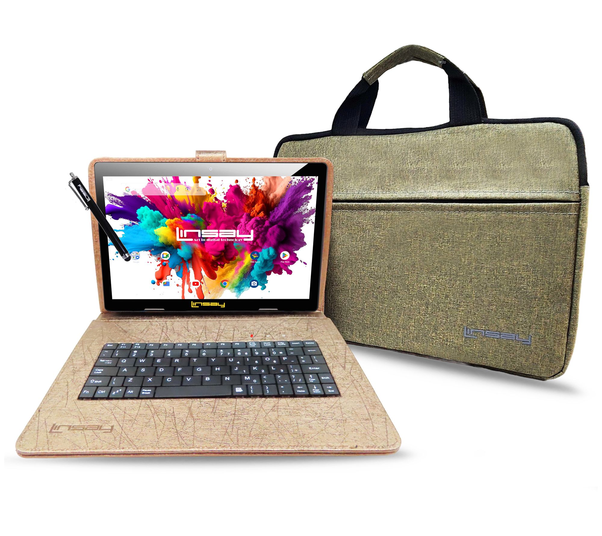 LINSAY OCTA CORE 128GB with Keyboard and Briefcase