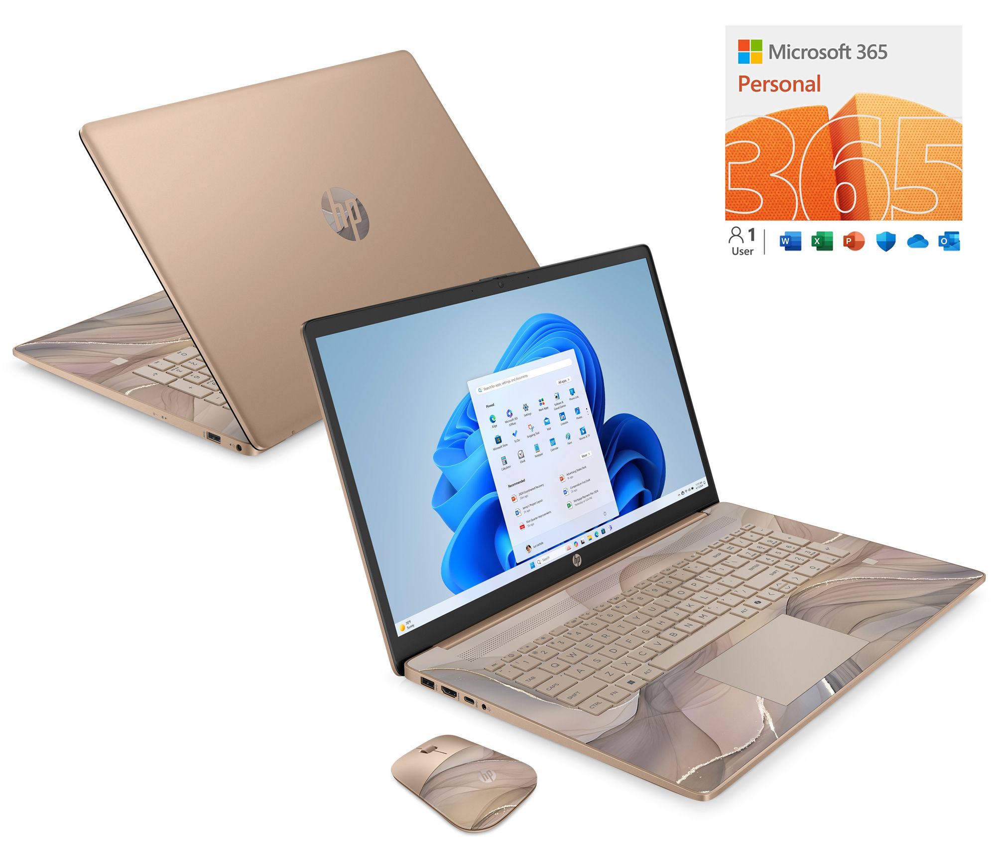 HP 17" Touch Laptop AMD 8GB RAM 256GB SSD W/ Smart Friend and MS365