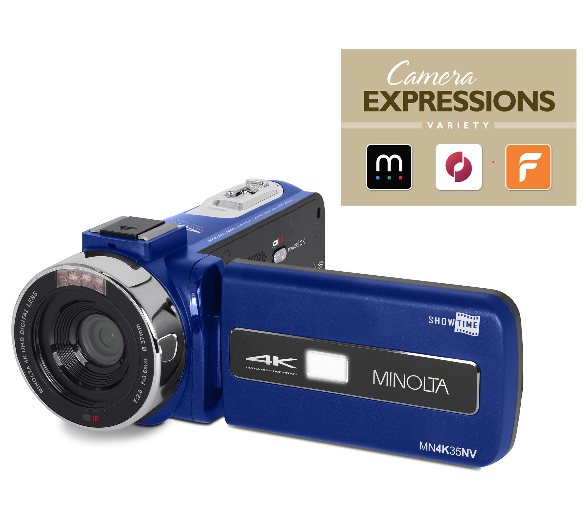 Minolta MN4K35NV 4K Ultra Camcorder w/ Accessories