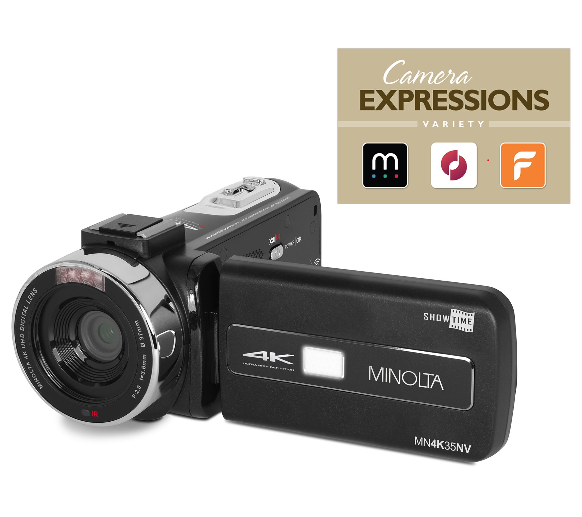 Minolta MN4K35NV 4K Ultra Camcorder w/ Accessories