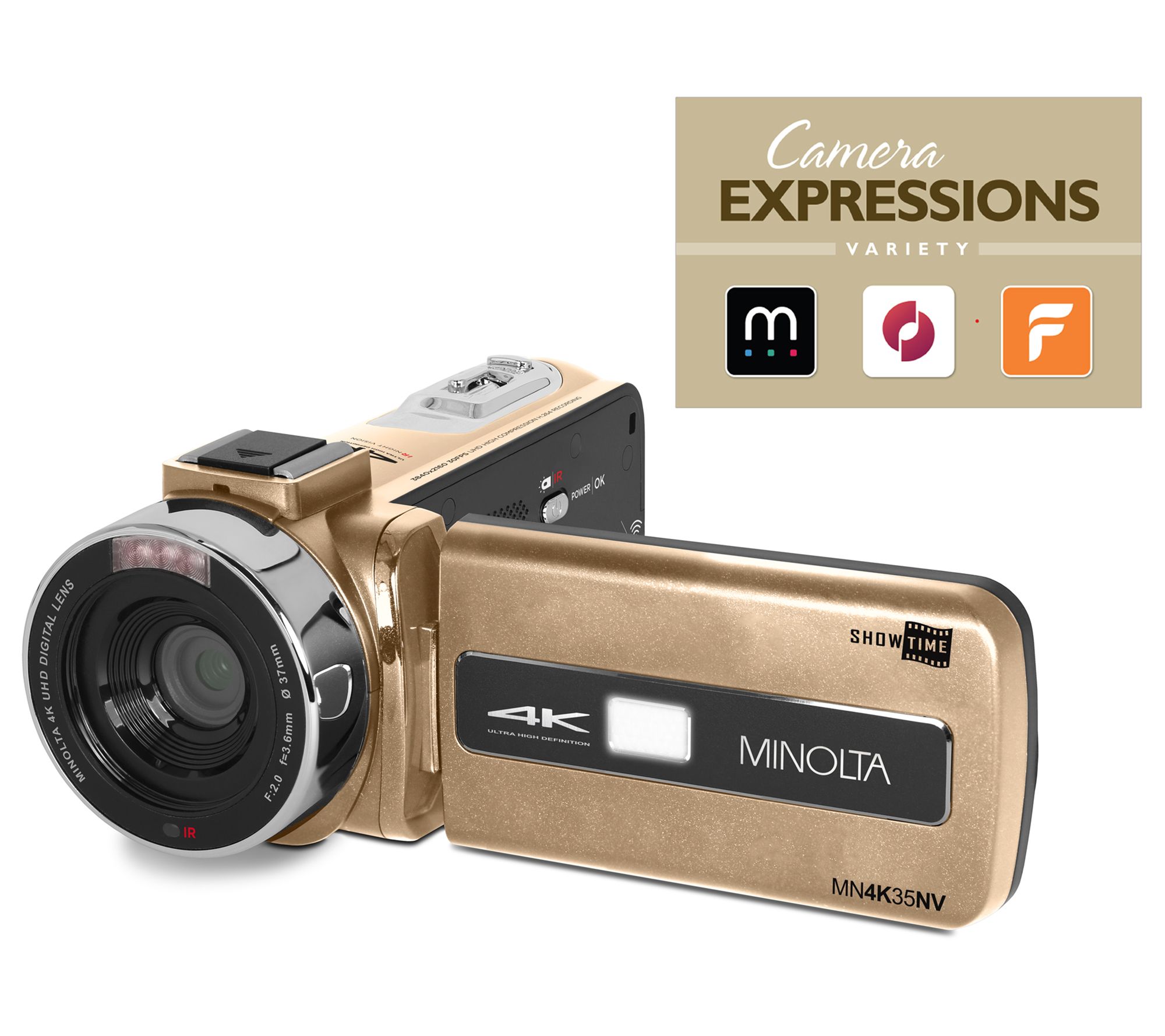 Minolta MN4K35NV 4K Ultra Camcorder w/ Accessories