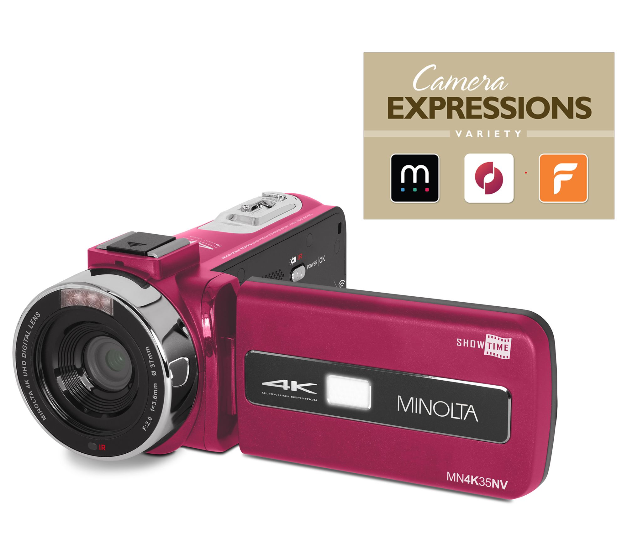 Minolta MN4K35NV 4K Ultra Camcorder w/ Accessories