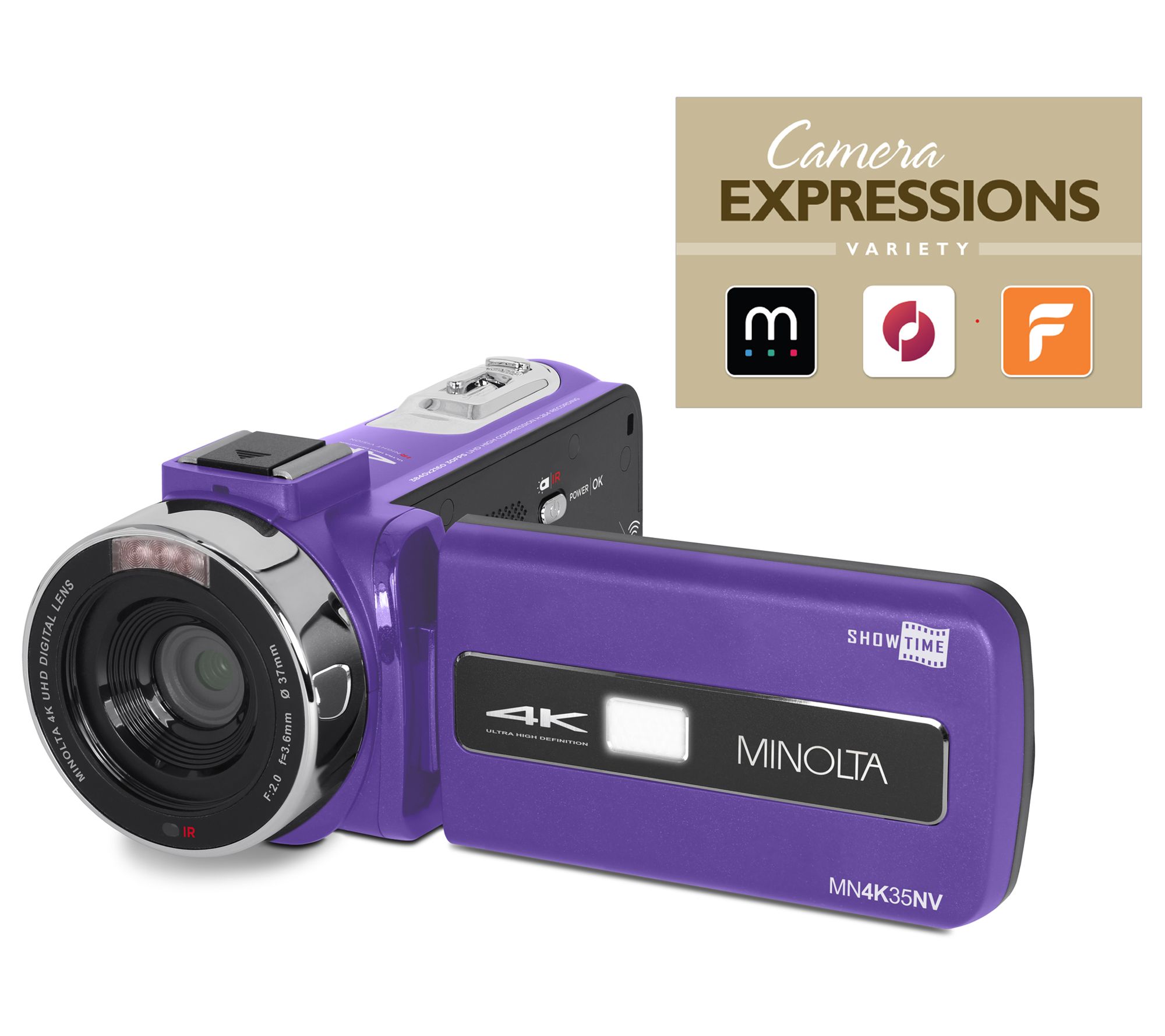 Minolta MN4K35NV 4K Ultra Camcorder w/ Accessories