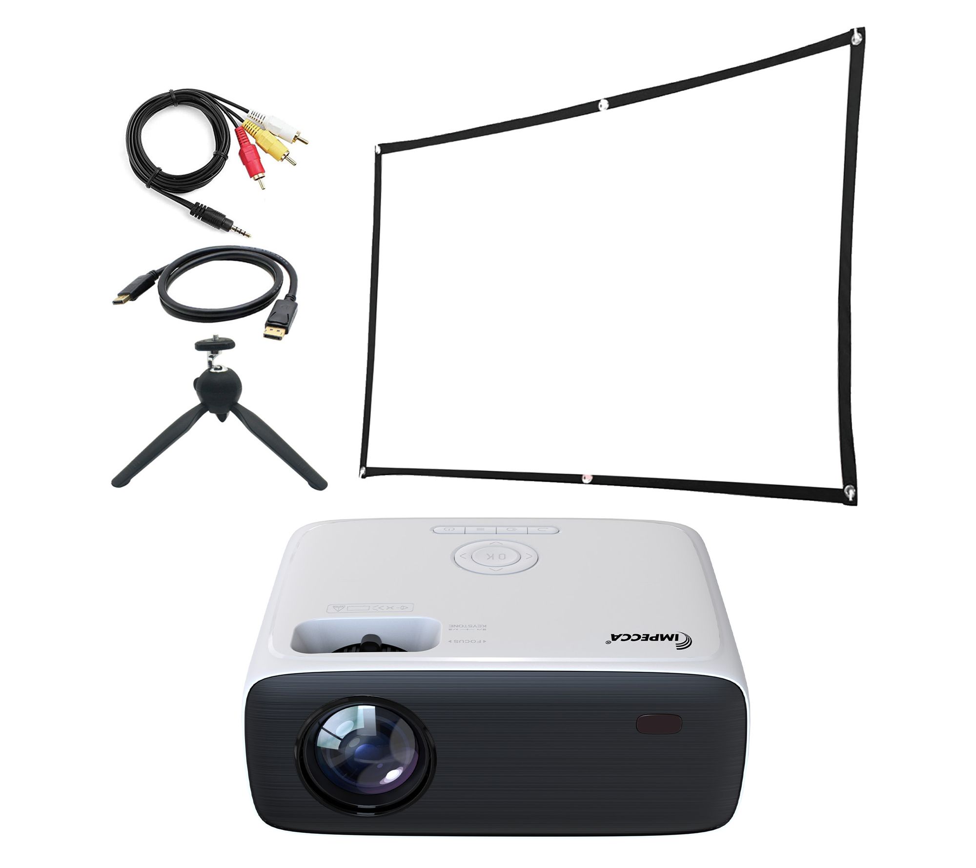 Impecca 180" HD Home Theater Projector, 8600lm/200ANSI Acc Kit