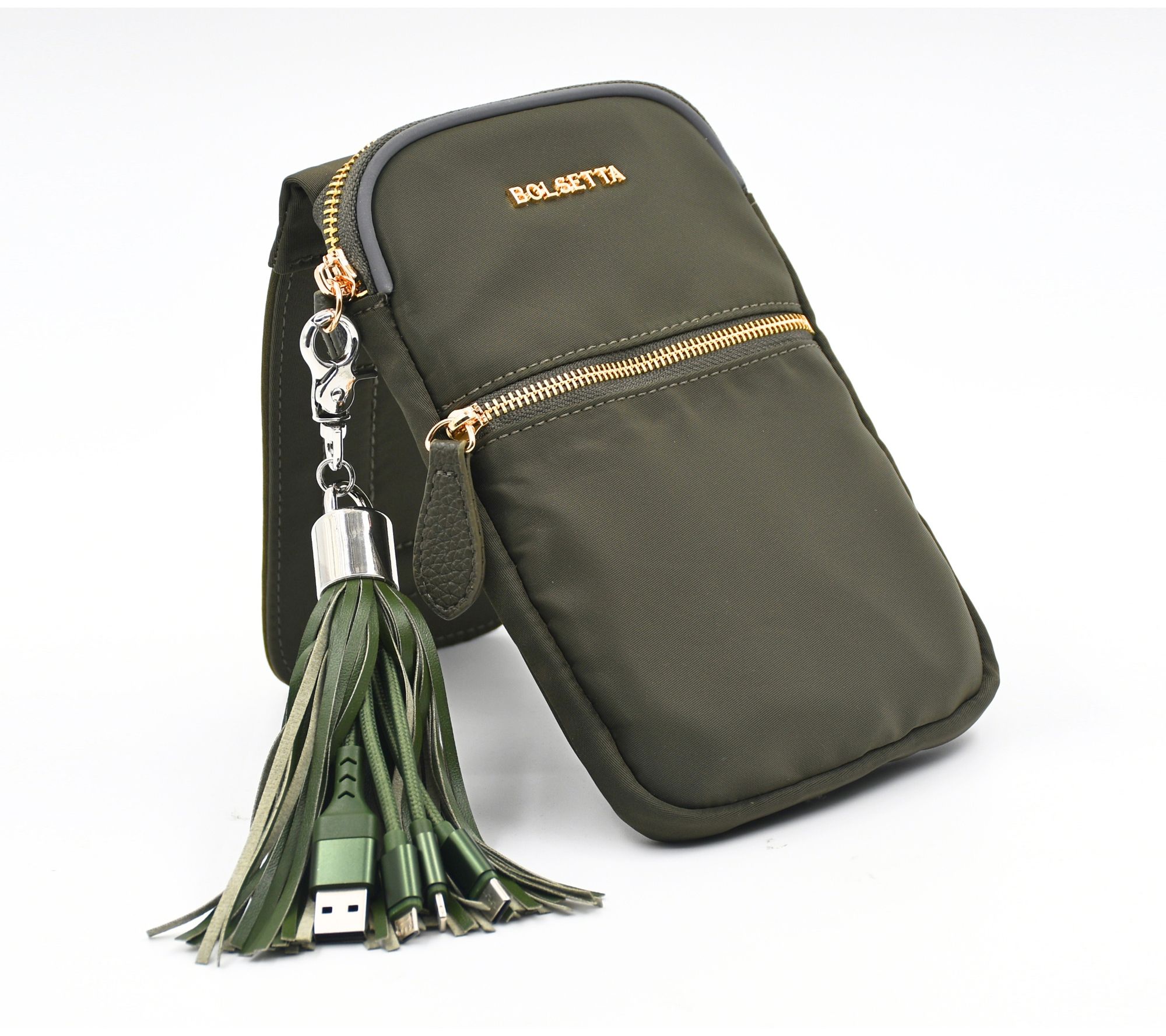  Bolsetta RFID Blocking Magnetic Phone Pouch with Charging Tassel