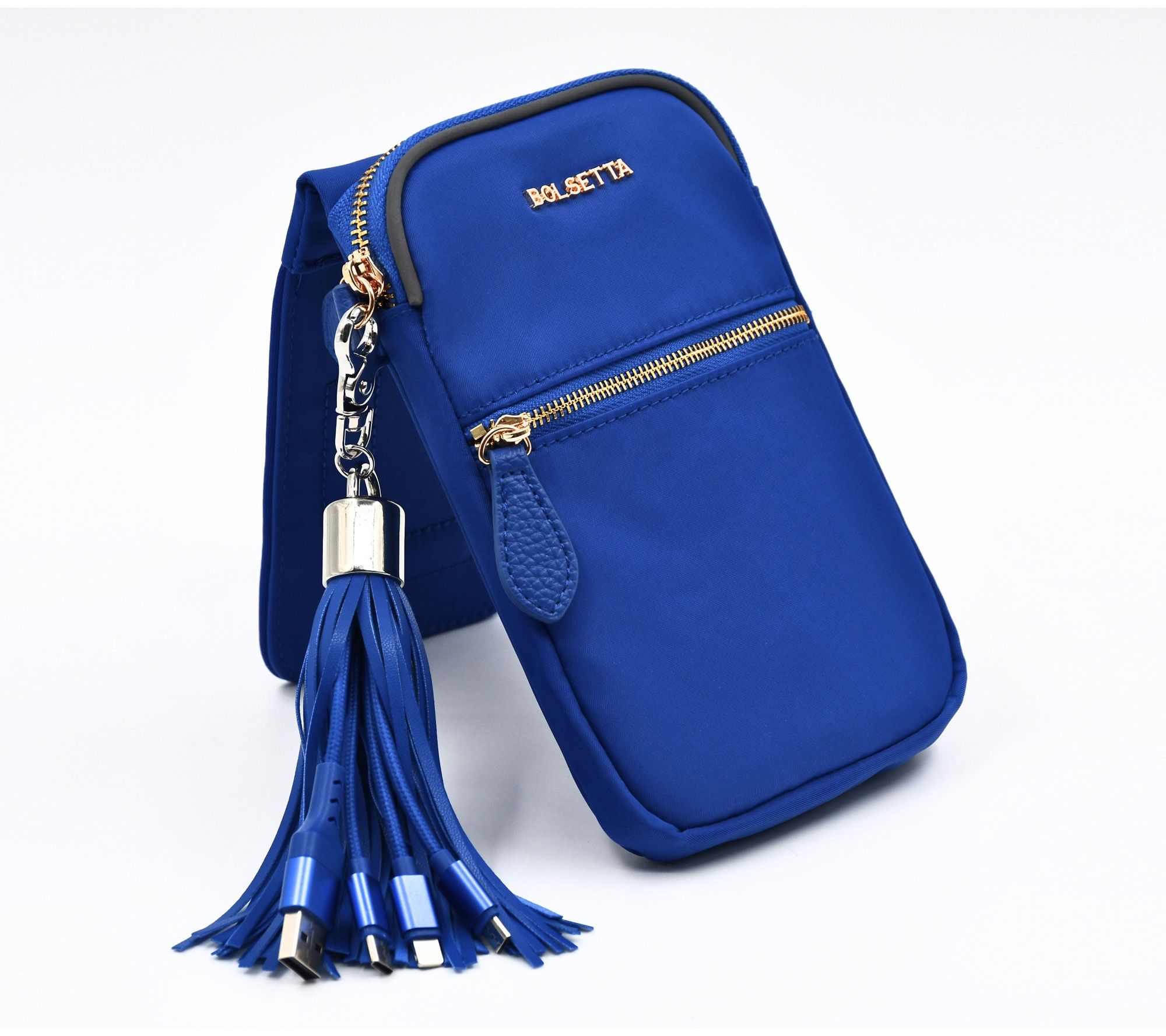 Bolsetta RFID Blocking Magnetic Phone Pouch with Charging Tassel