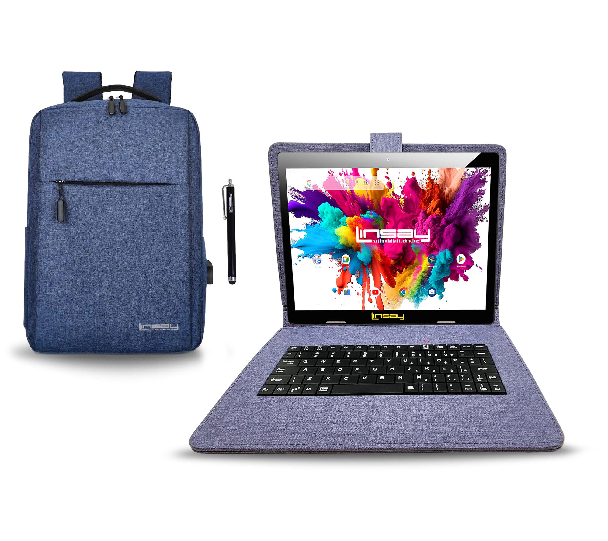 LINSAY OCTA CORE 128GB with Keyboard and Back Pack