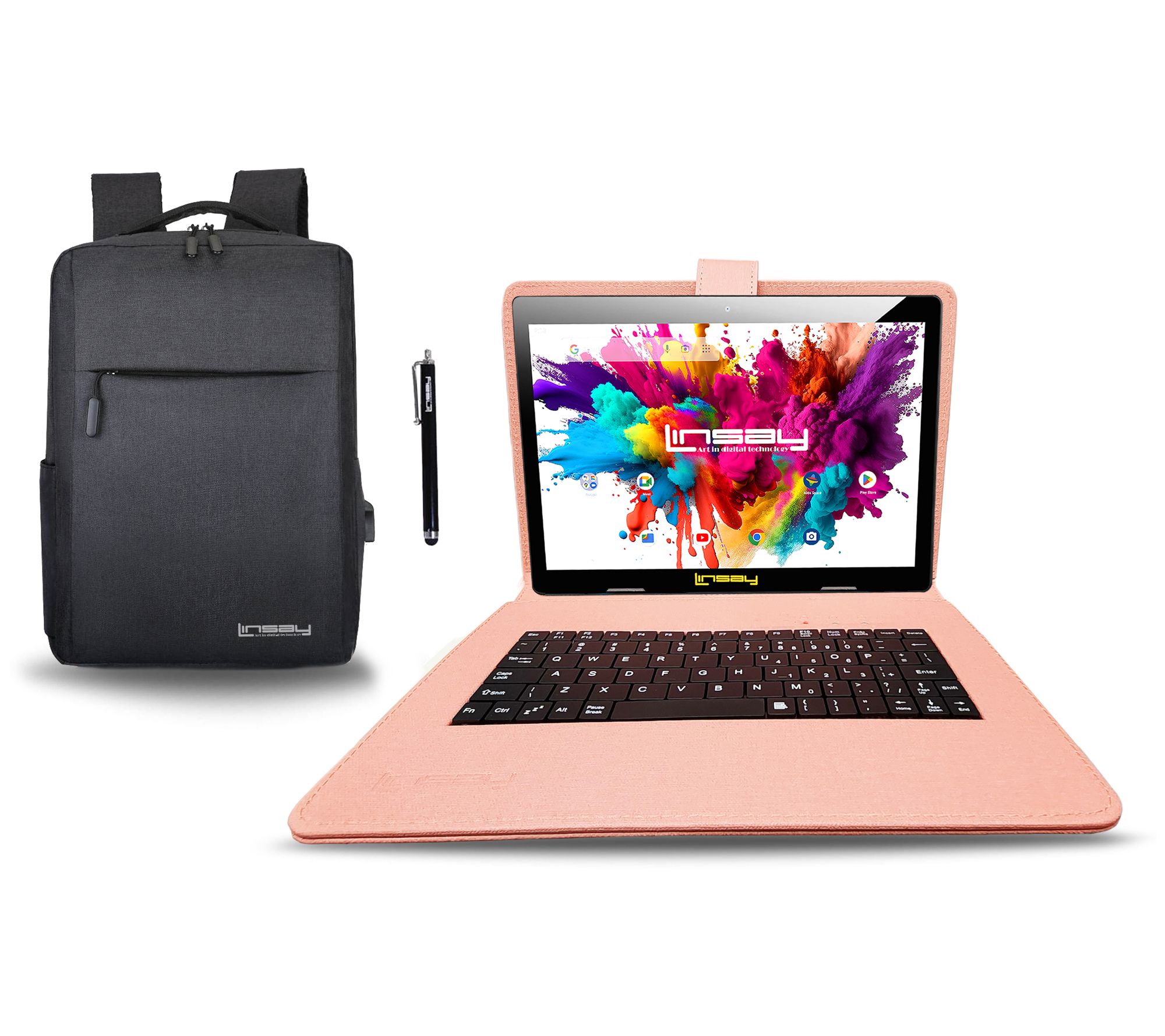 LINSAY OCTA CORE 128GB with Keyboard and Back Pack