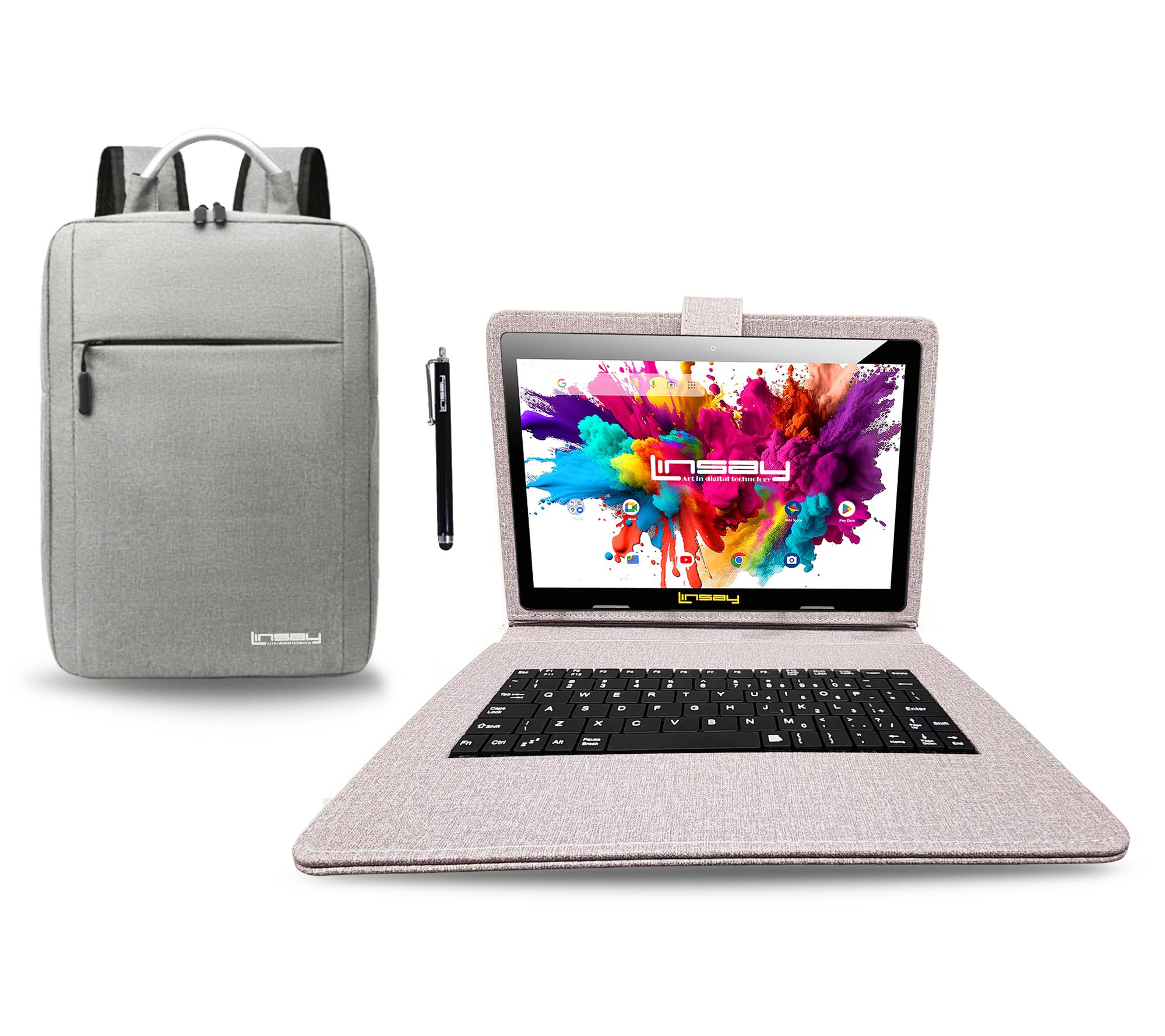 LINSAY OCTA CORE 128GB with Keyboard and Back Pack