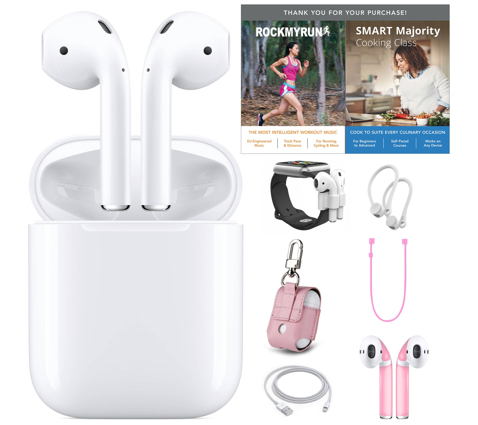 Apple AirPods 2nd Generation with Accessories & Voucher - QVC.com