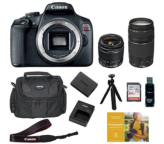 Canon EOS Rebel T7 2-Lens Bundle w/ Accessories& Voucher