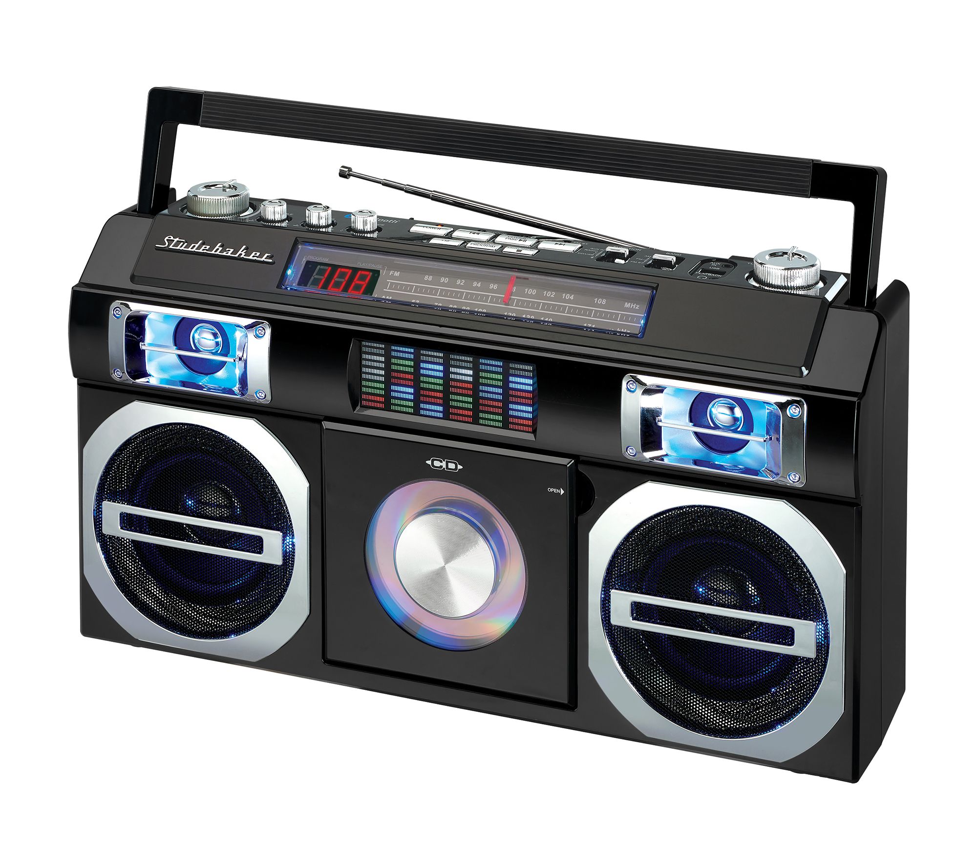 Studebaker Retro Bluetooth Boombox with CD Player and Radio