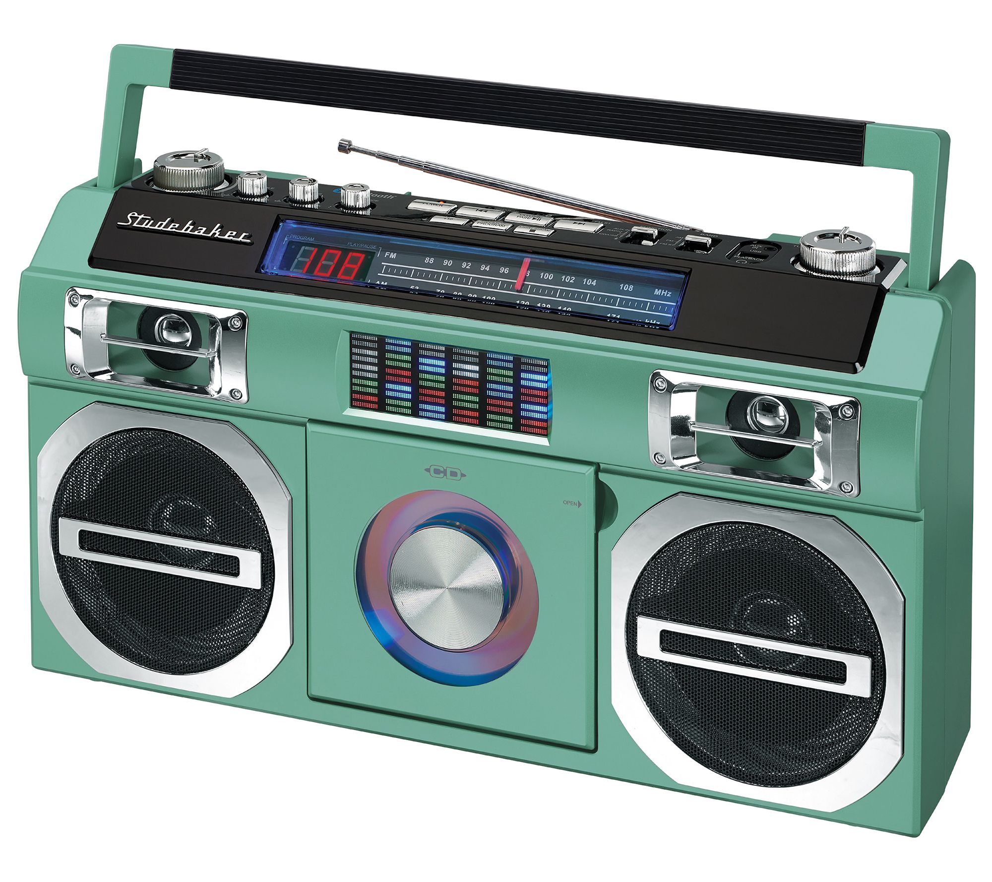 Studebaker Retro Bluetooth Boombox with CD Player and Radio