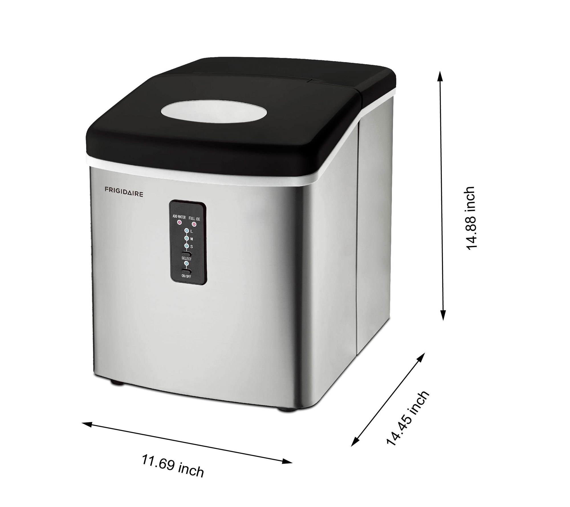 Frigidaire Portable Stainless Steel Ice Maker 