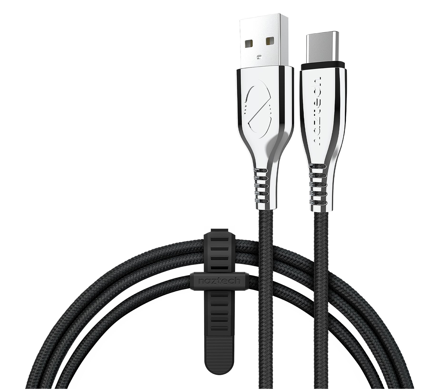 Naztech 6' Titanium USB to USB-C Braided Cable