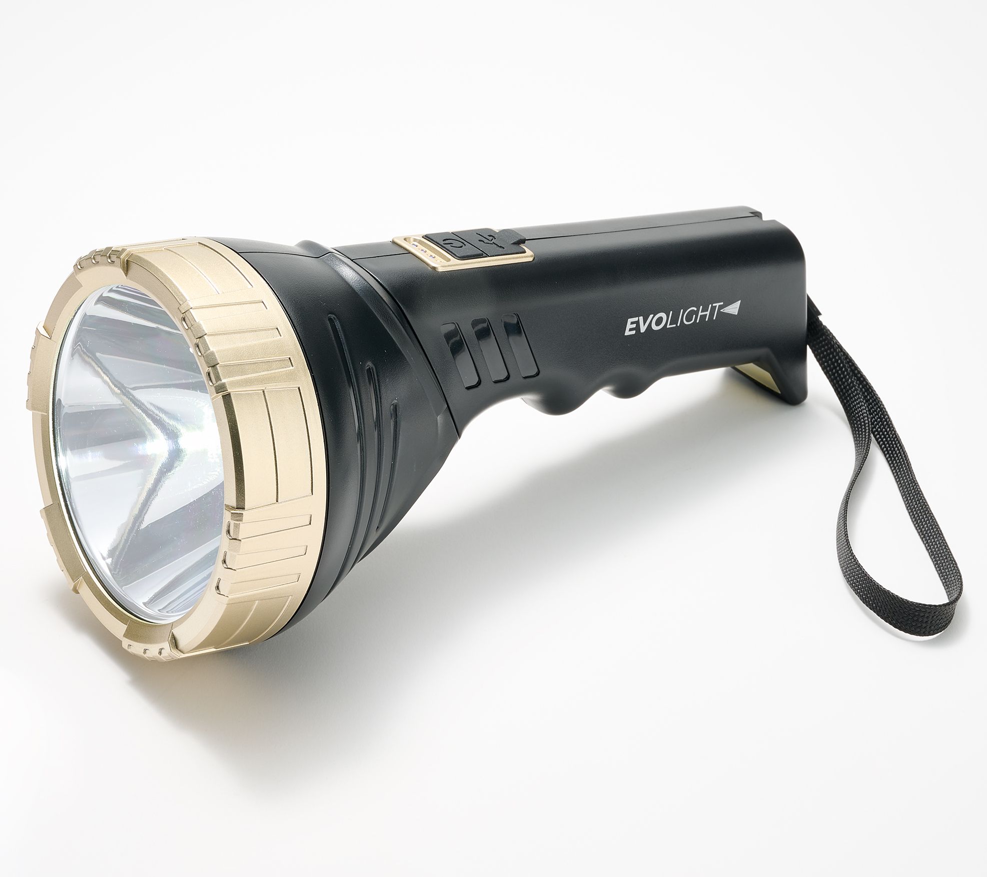 EVOLight Rechargeable LED Flashlight with Built-in Power Bank