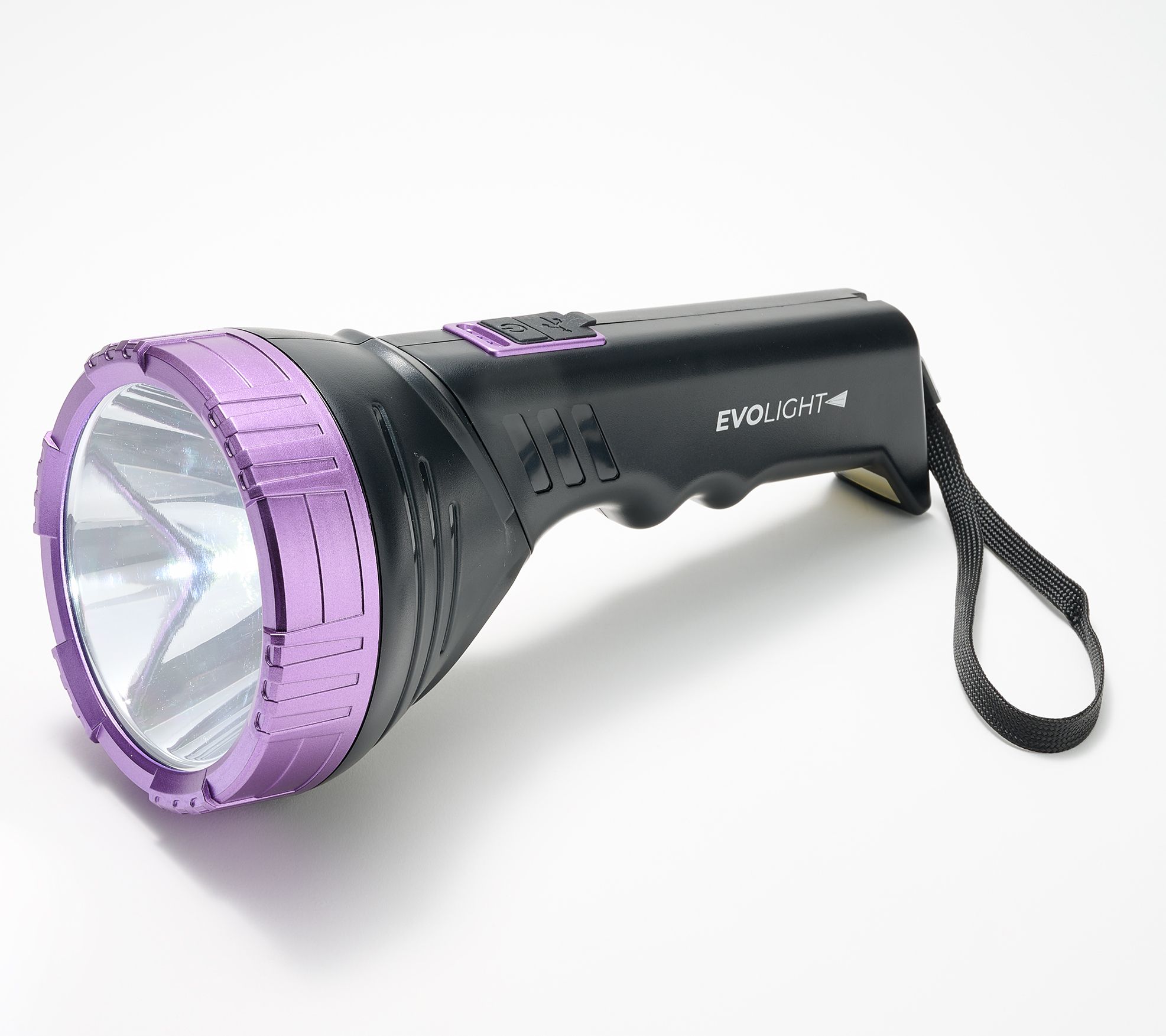 EVOLight Rechargeable LED Flashlight with Built-in Power Bank
