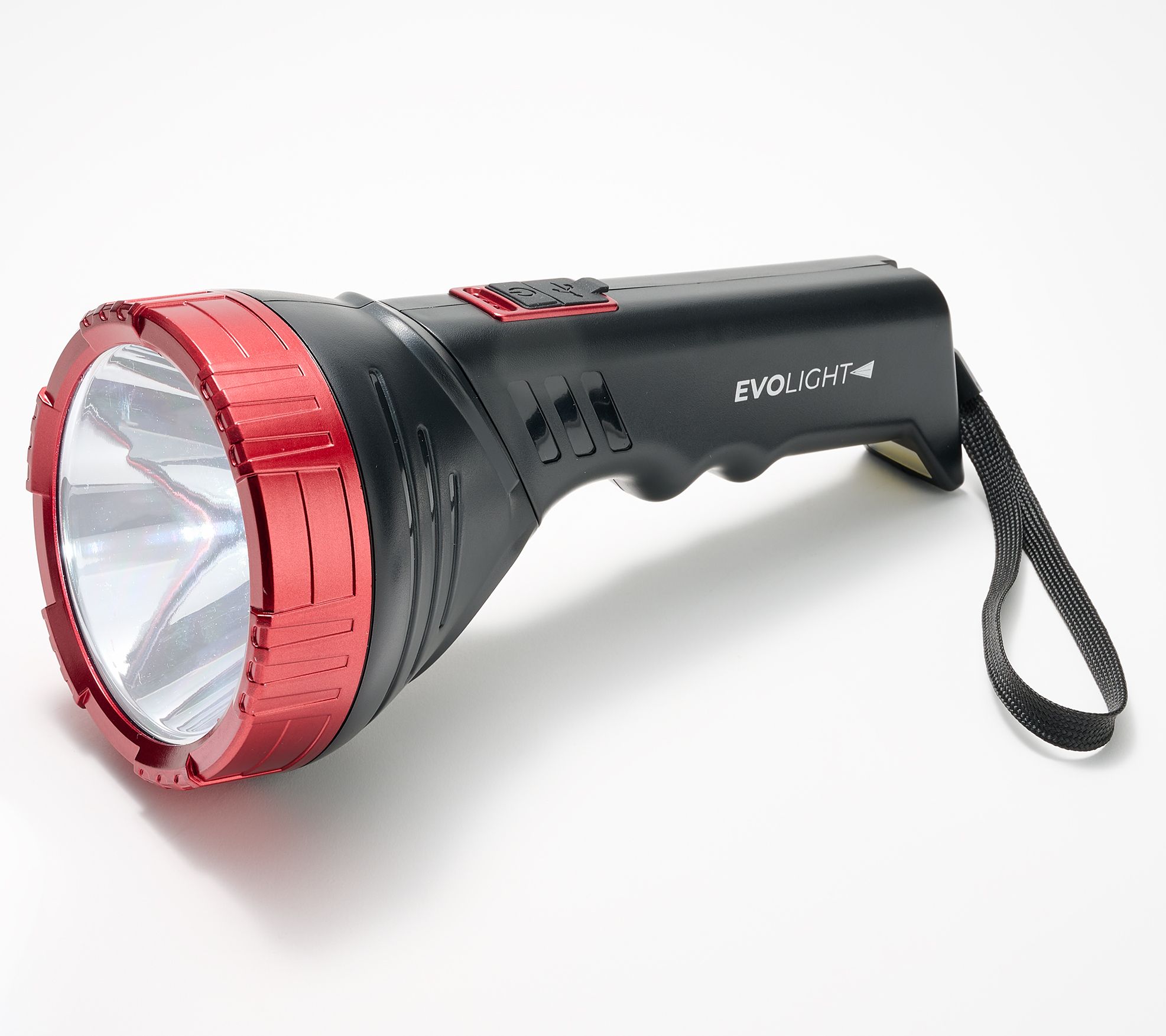 EVOLight Rechargeable LED Flashlight with Built-in Power Bank