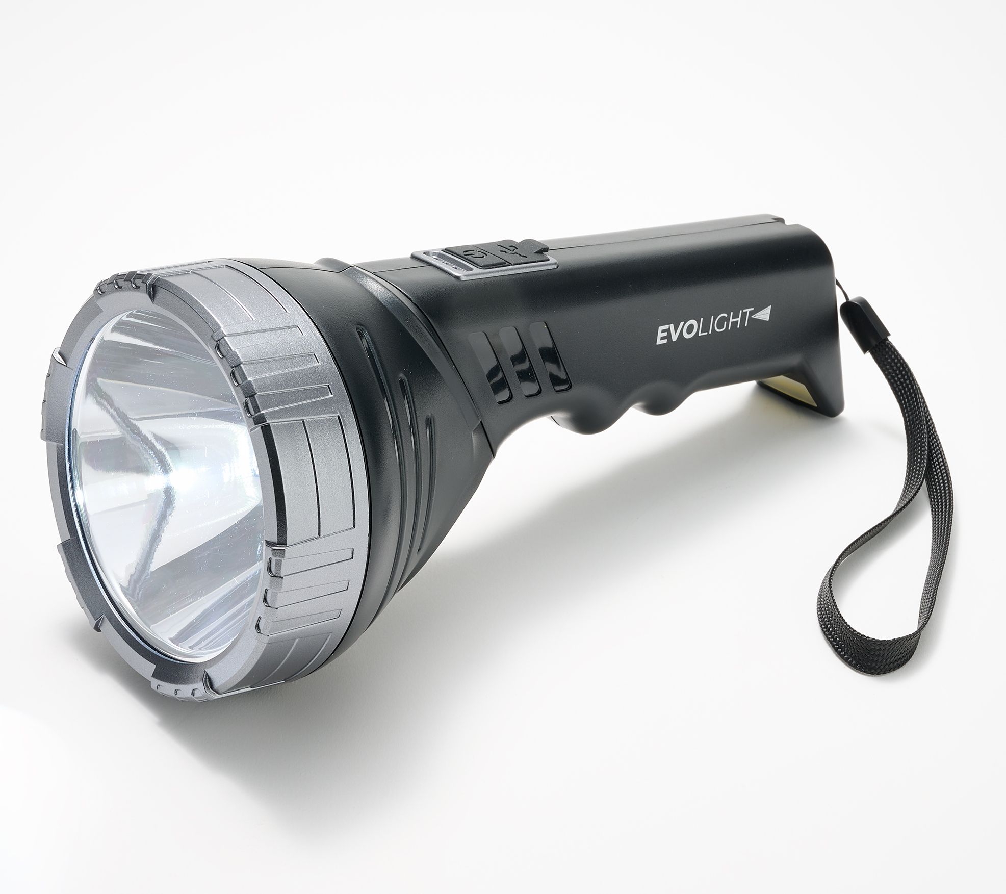 EVOLight Rechargeable LED Flashlight with Built-in Power Bank