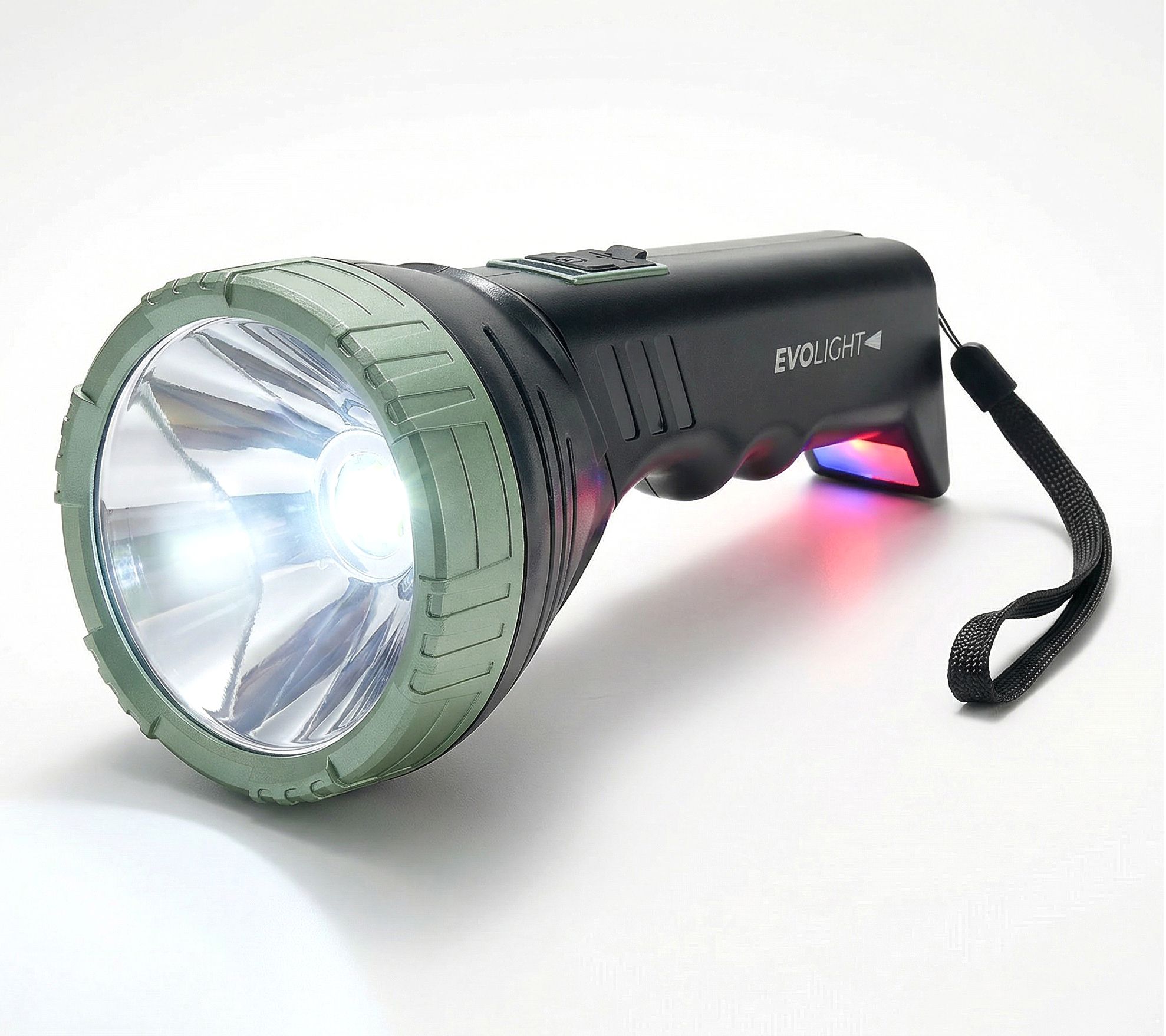 EVOLight Rechargeable LED Flashlight with Built-in Power Bank