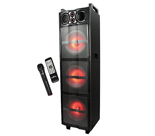 beFree Sound Triple 10" Subwoofer with Party Lights